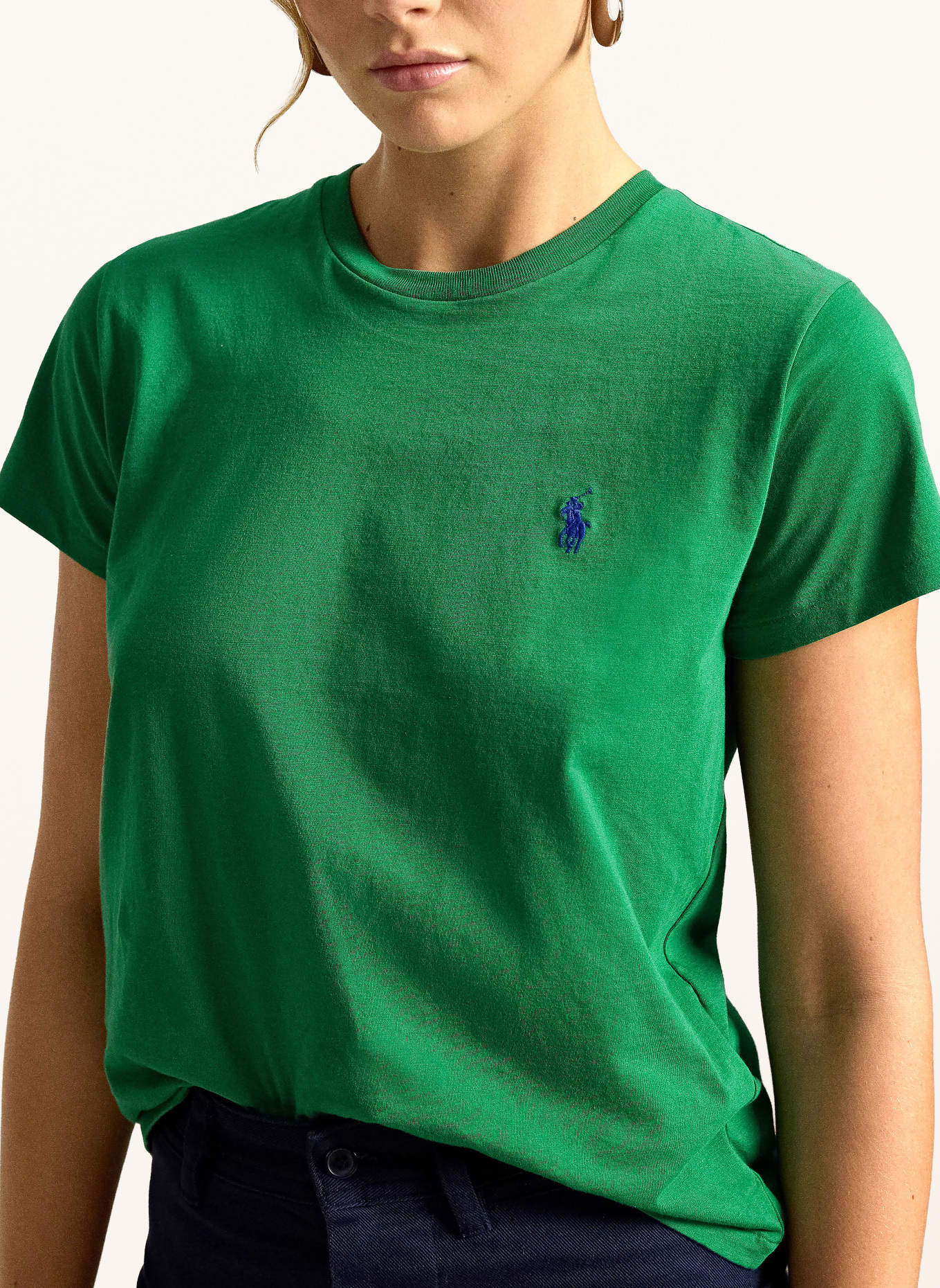 POLO RALPH LAUREN tričko: ZELENÁ / TMAVĚ MODRÁ