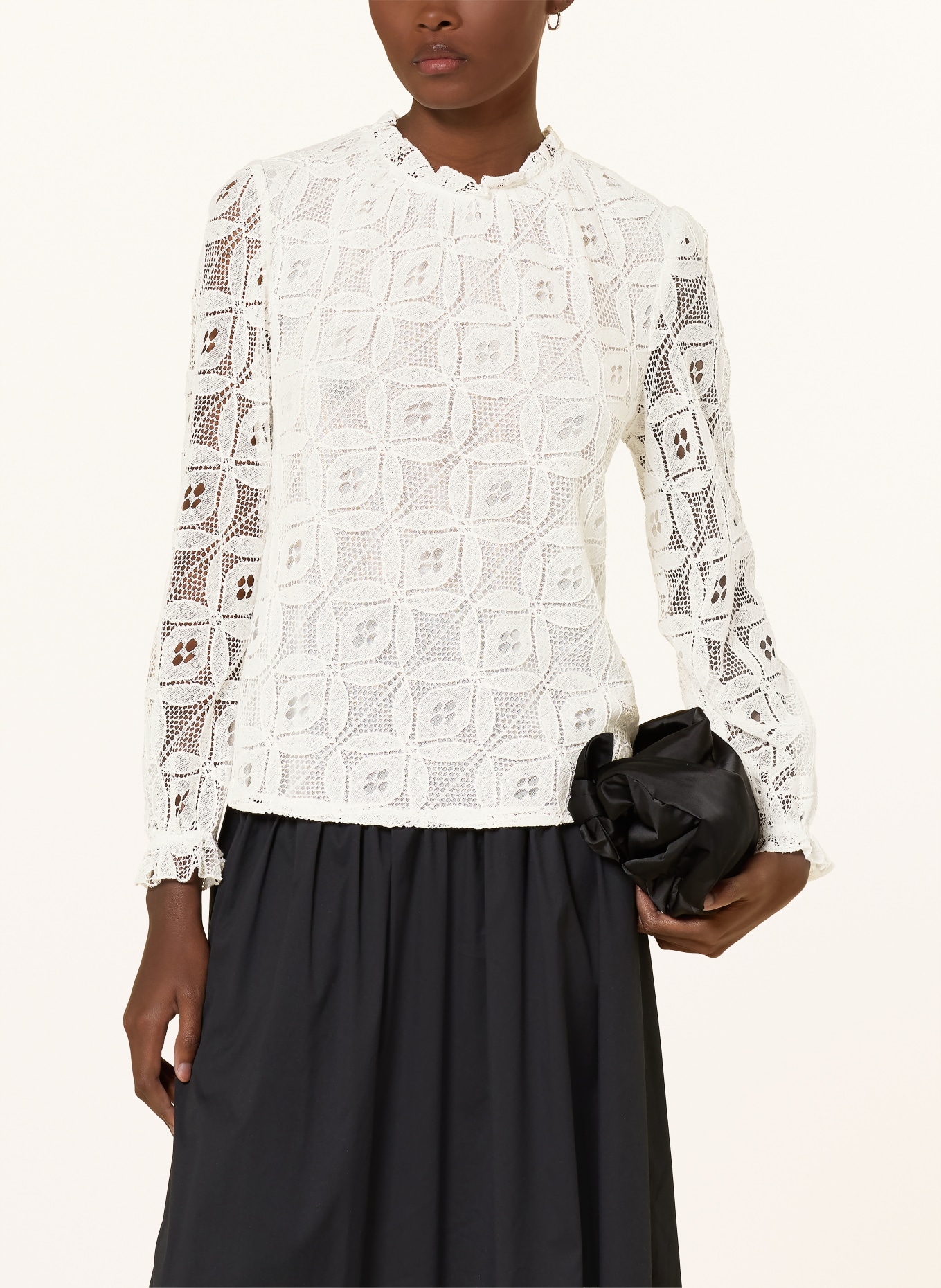 Spieth & Wensky Dirndlbluse HILDA aus Spitze: WEISS