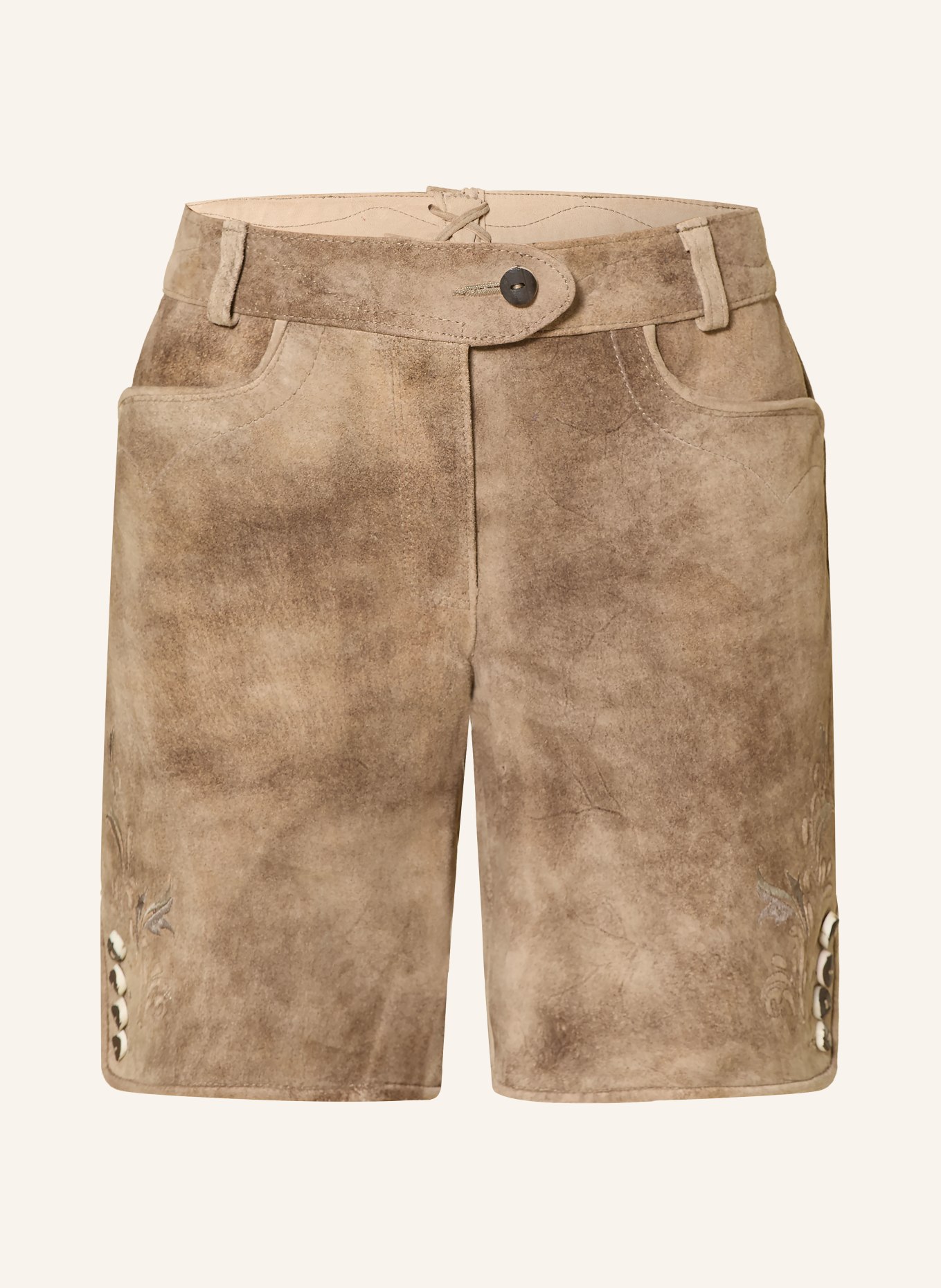 Spieth & Wensky Traditionele leren broek HARMONY: BEIGE