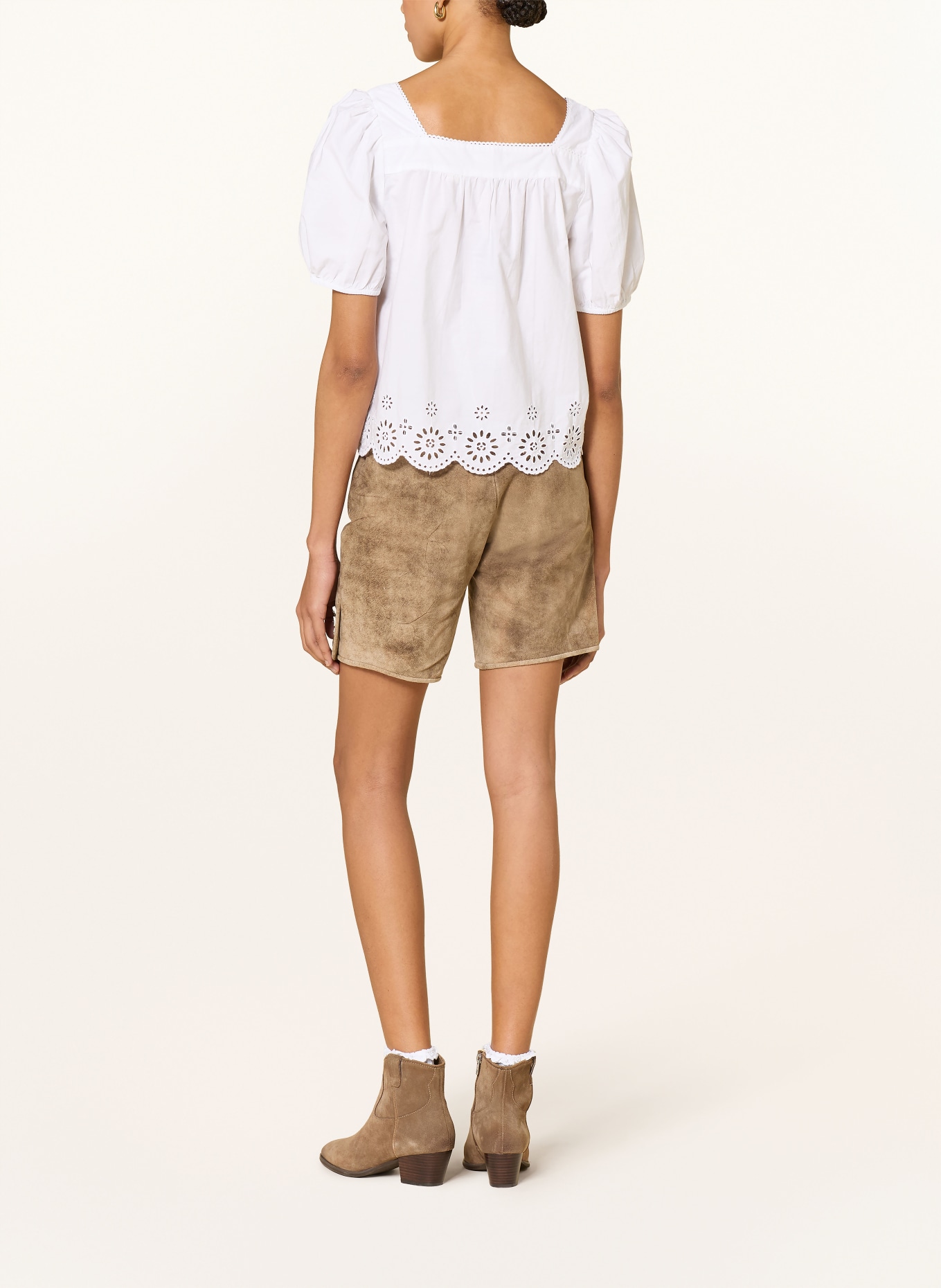 Spieth & Wensky Traditionele leren broek HARMONY: BEIGE