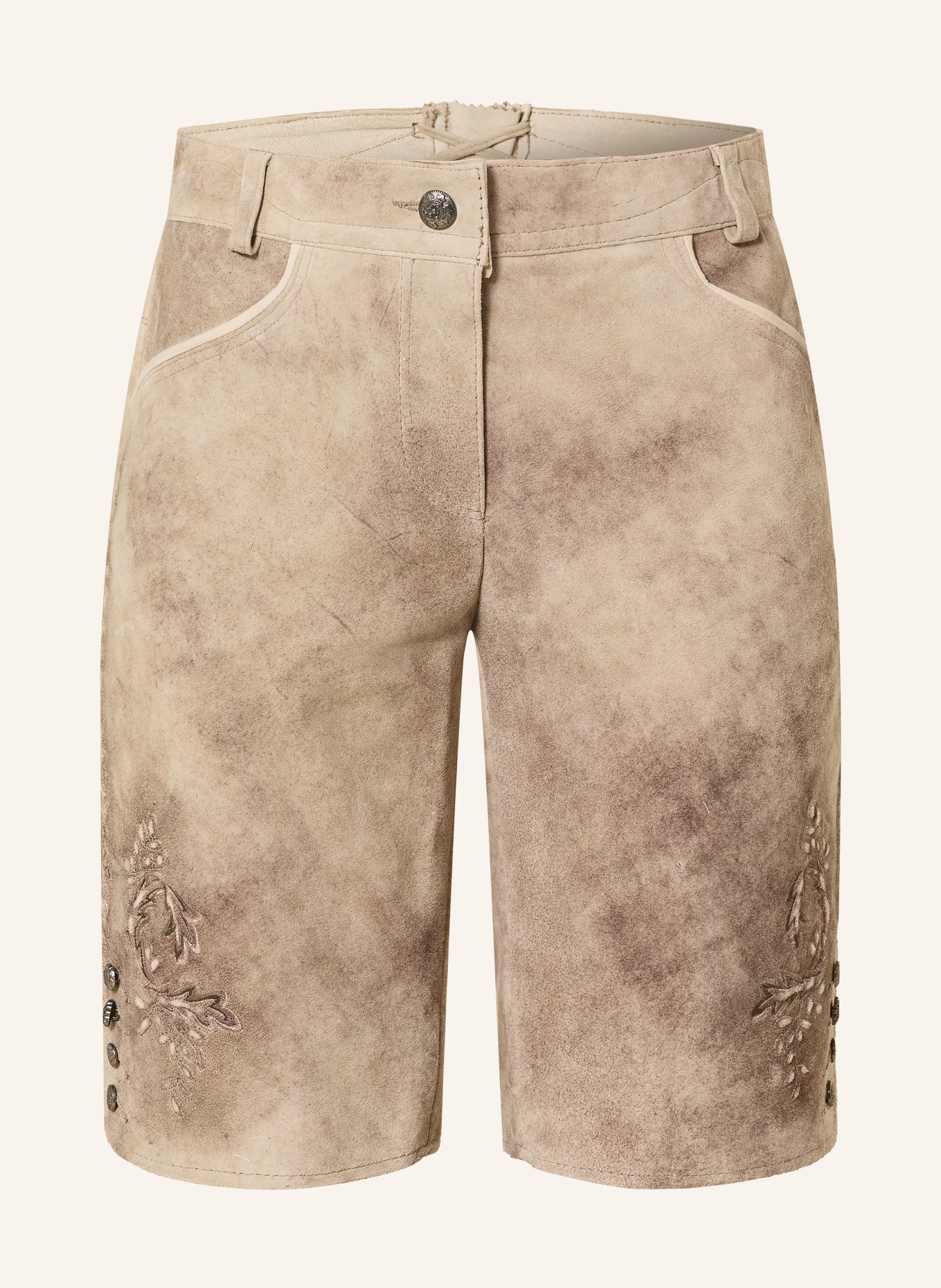 Spieth & Wensky Traditionele leren broek DENGEL: LICHTBRUIN