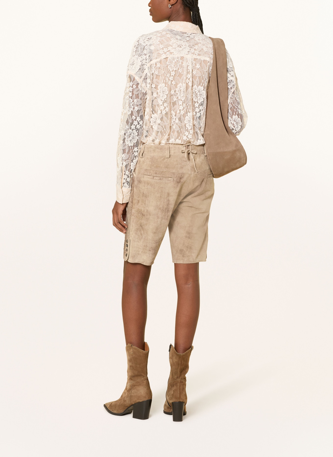 Spieth & Wensky Traditionele leren broek DENGEL: LICHTBRUIN