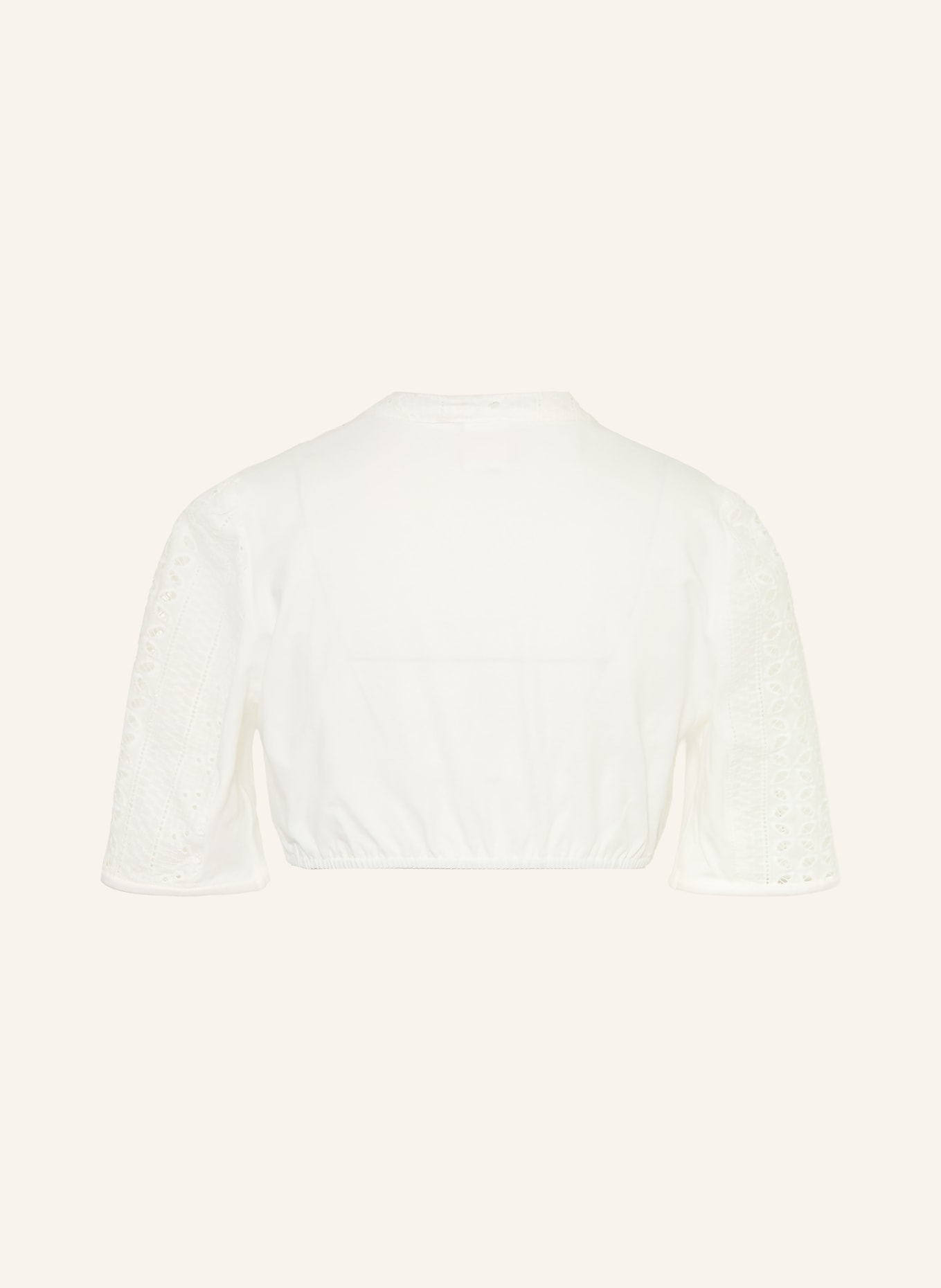 Spieth & Wensky Dirndlbluse HILKE mit Lochspitze: WEISS