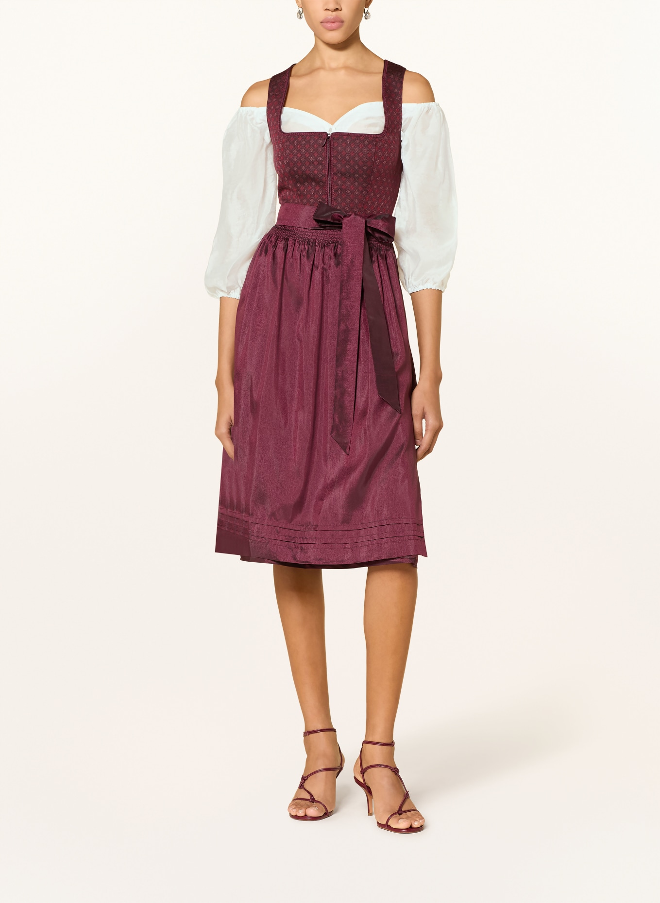 Spieth & Wensky GERM-dirndlblouse met 3/4-mouwen: WIT