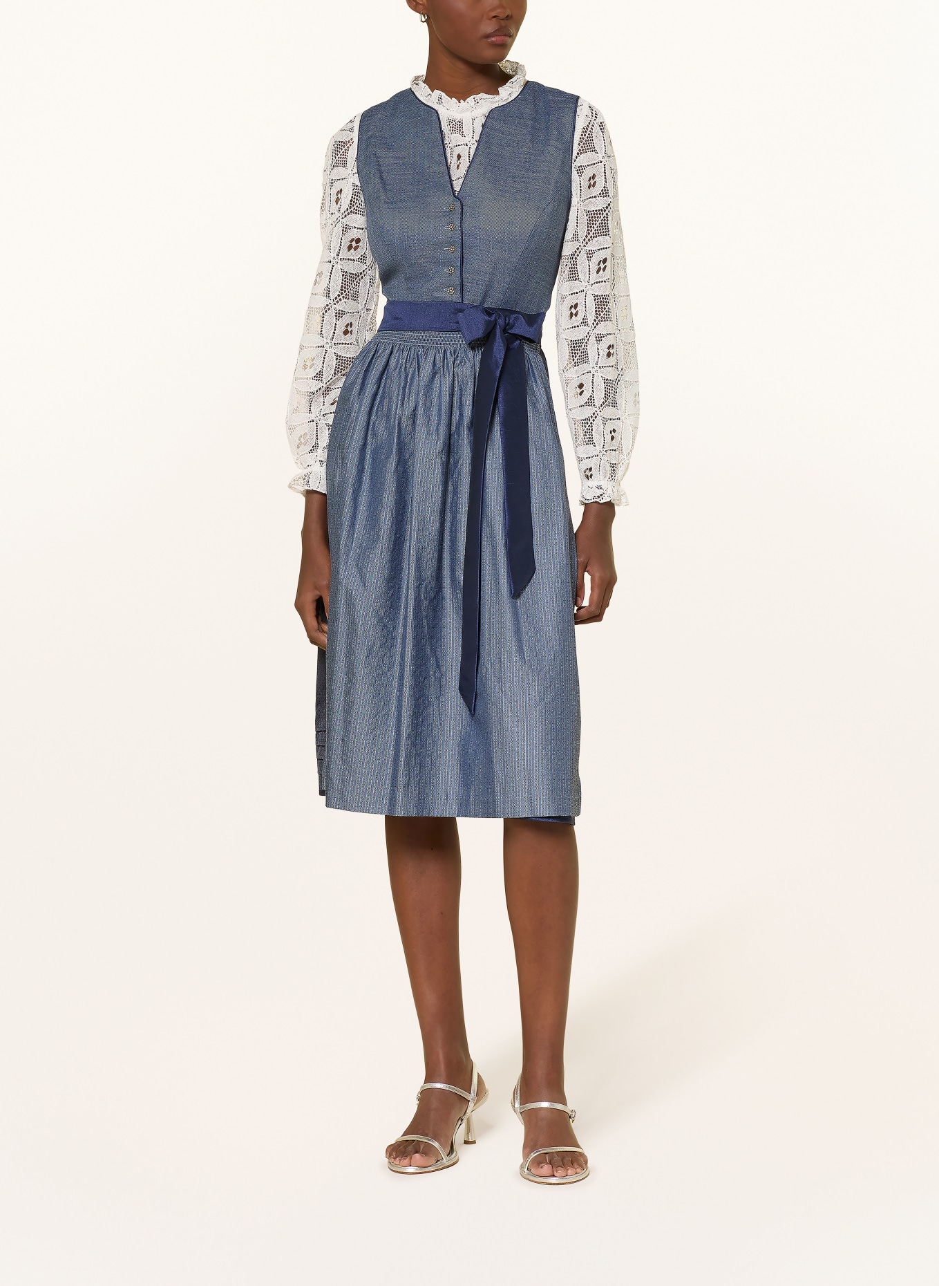 Spieth & Wensky Blouse dirndl HILARY en dentelle: BLANC