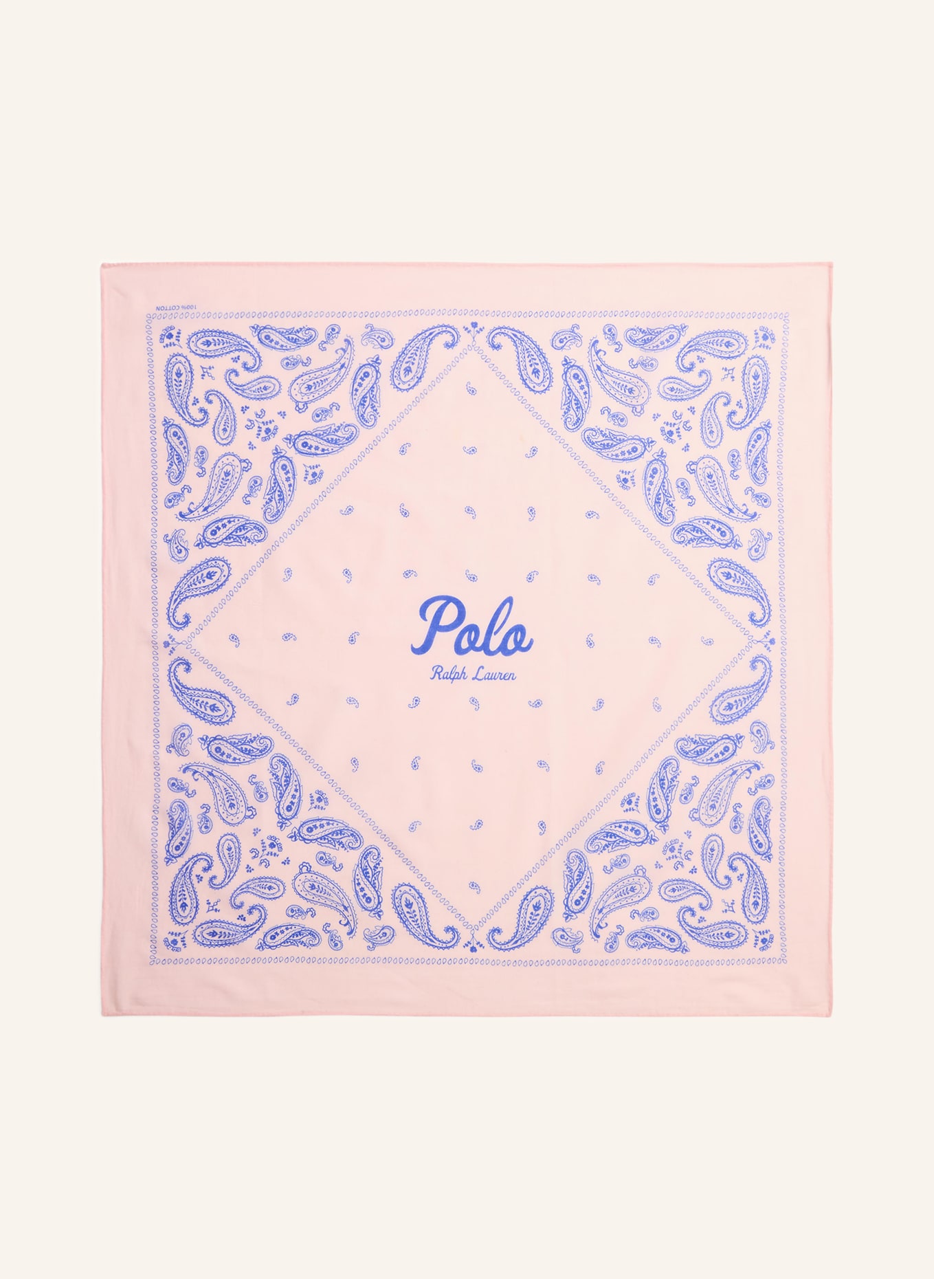 POLO RALPH LAUREN chustka: JASNORÓŻOWY / NIEBIESKI