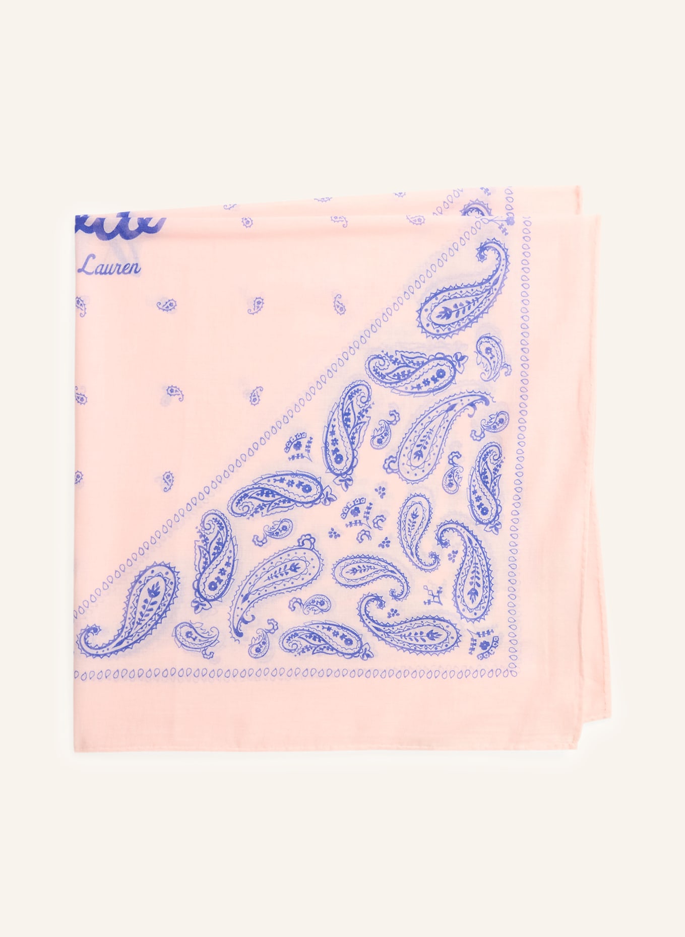 POLO RALPH LAUREN chustka: JASNORÓŻOWY / NIEBIESKI