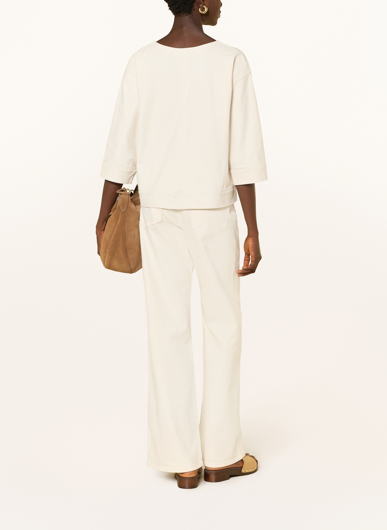 ICHI Blusenshirt IHKATE in Jeansoptik mit 3/4-Arm: CREME