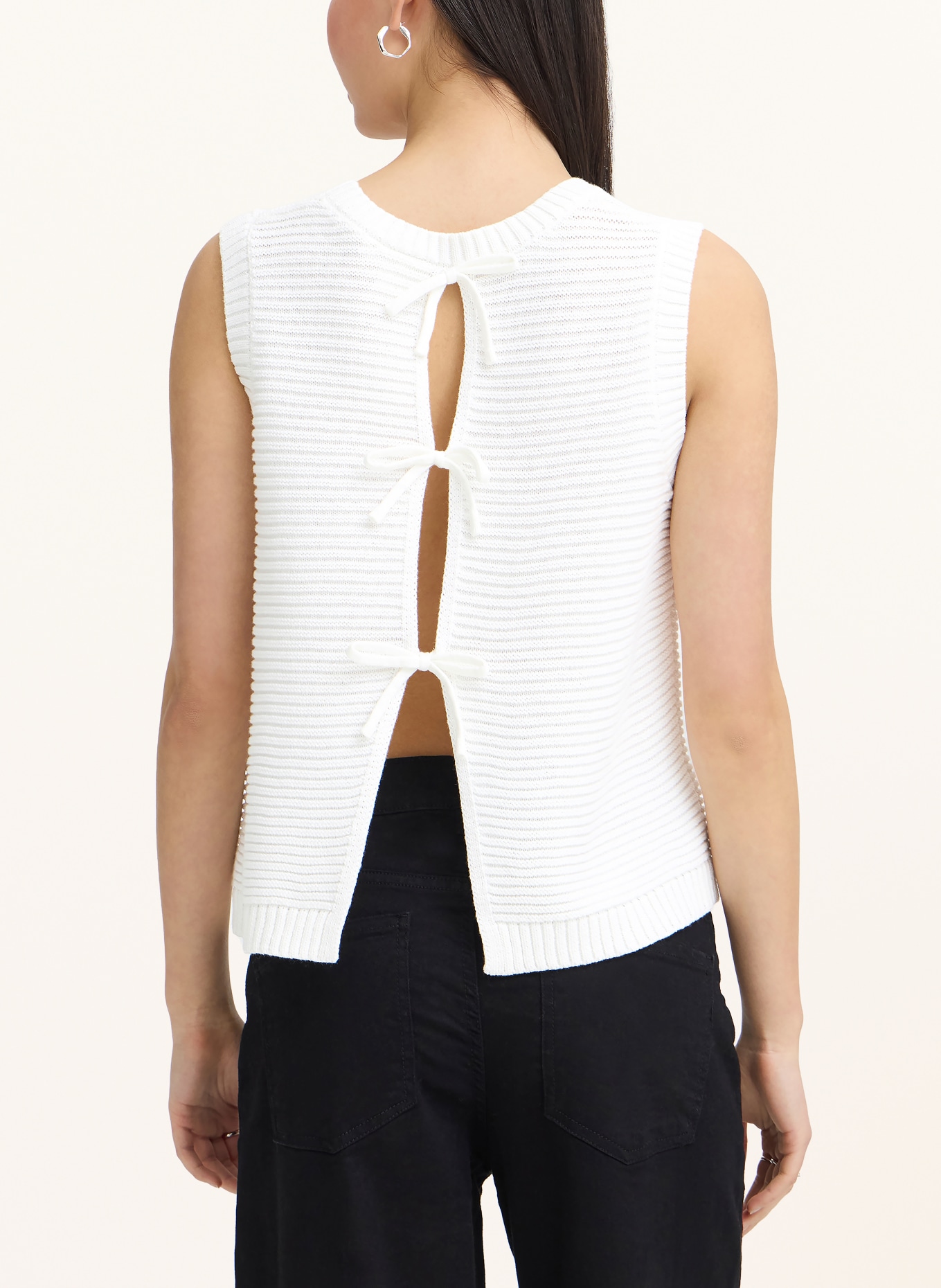 ICHI Gebreide top IHDOTTIES: CRÈME