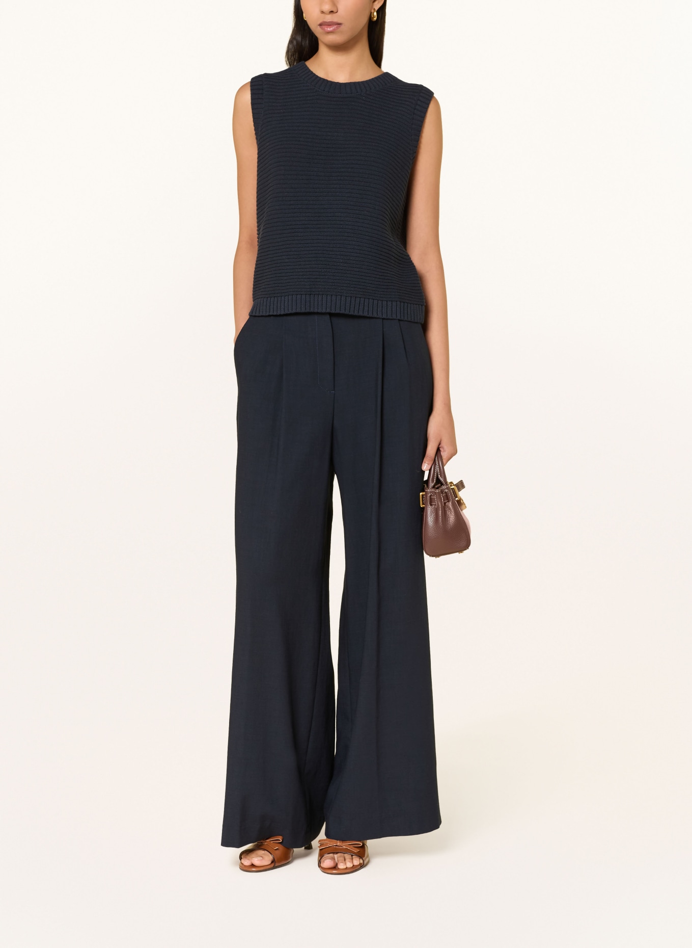 ICHI Stricktop IHDOTTIES: DUNKELBLAU