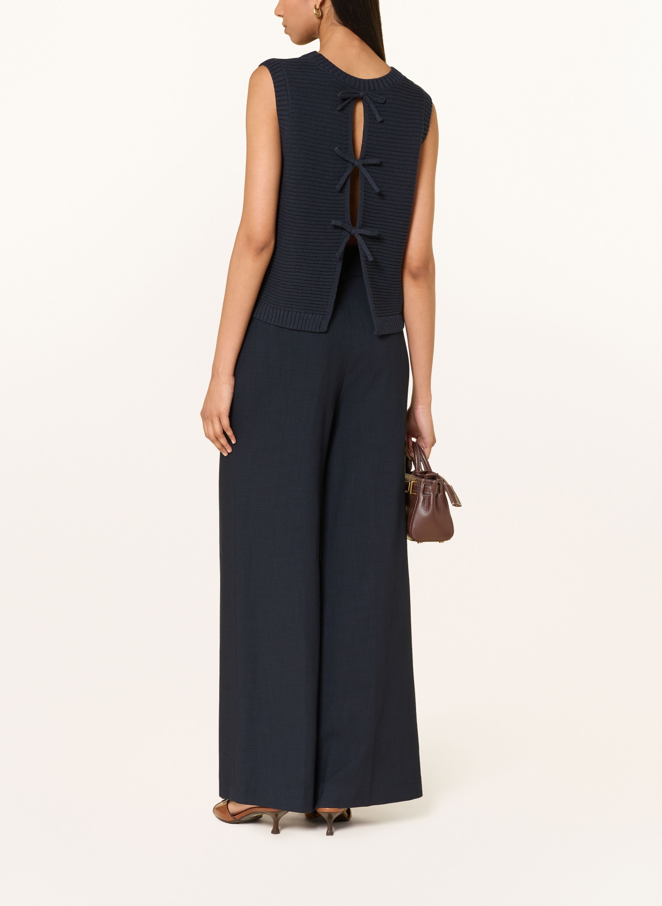 ICHI Stricktop IHDOTTIES: DUNKELBLAU