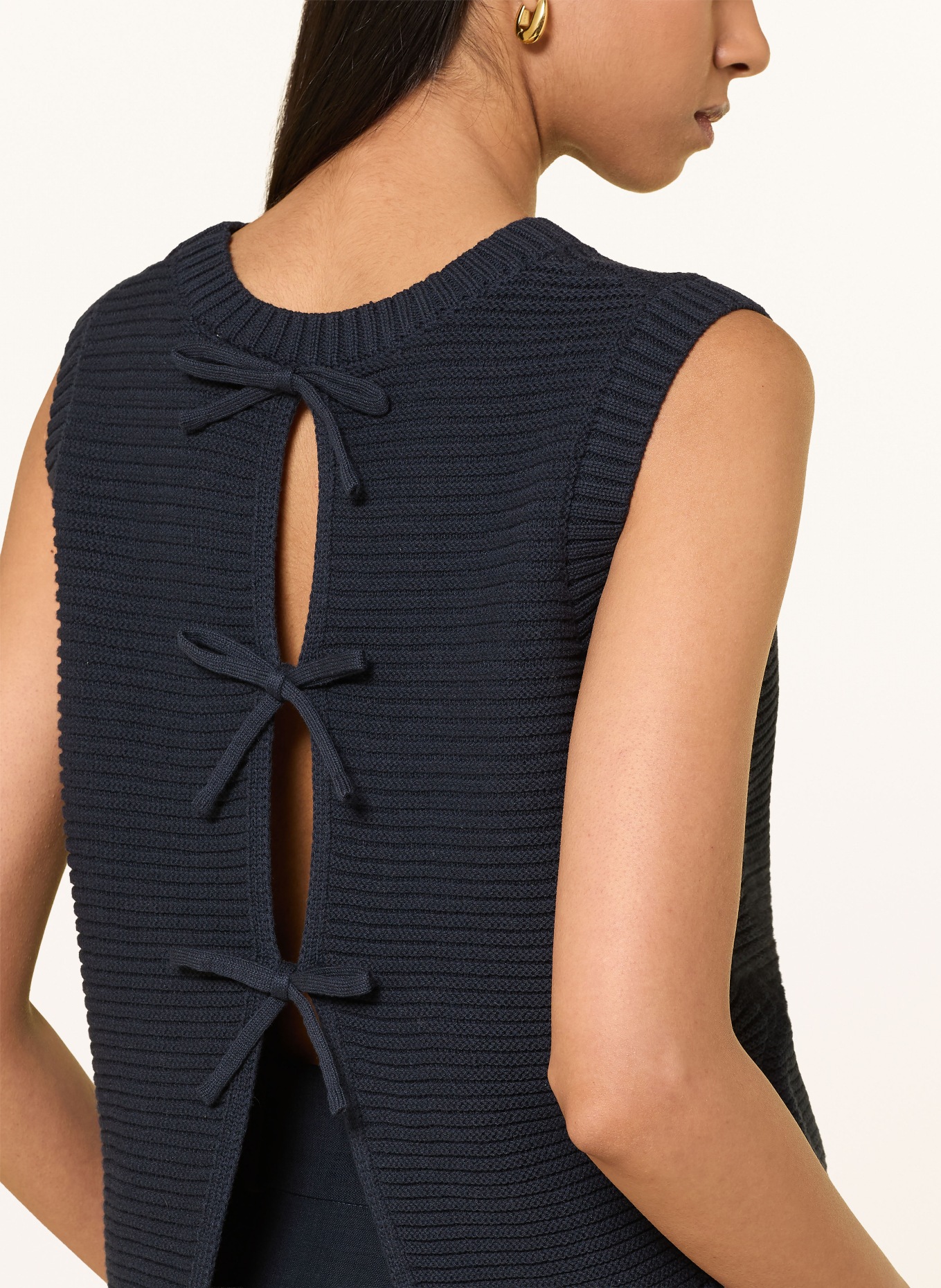 ICHI Stricktop IHDOTTIES: DUNKELBLAU