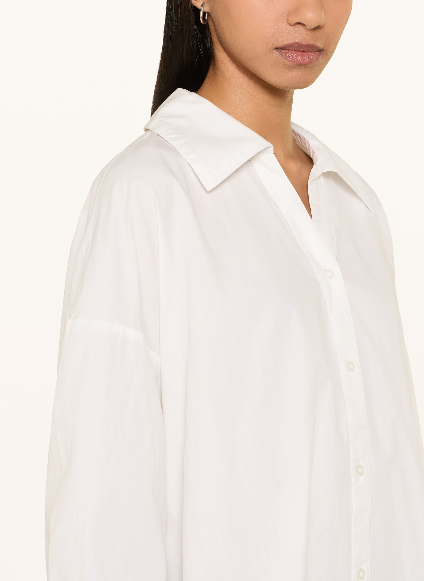 ICHI IHLUANNE-blouse met 3/4-mouwen: WIT