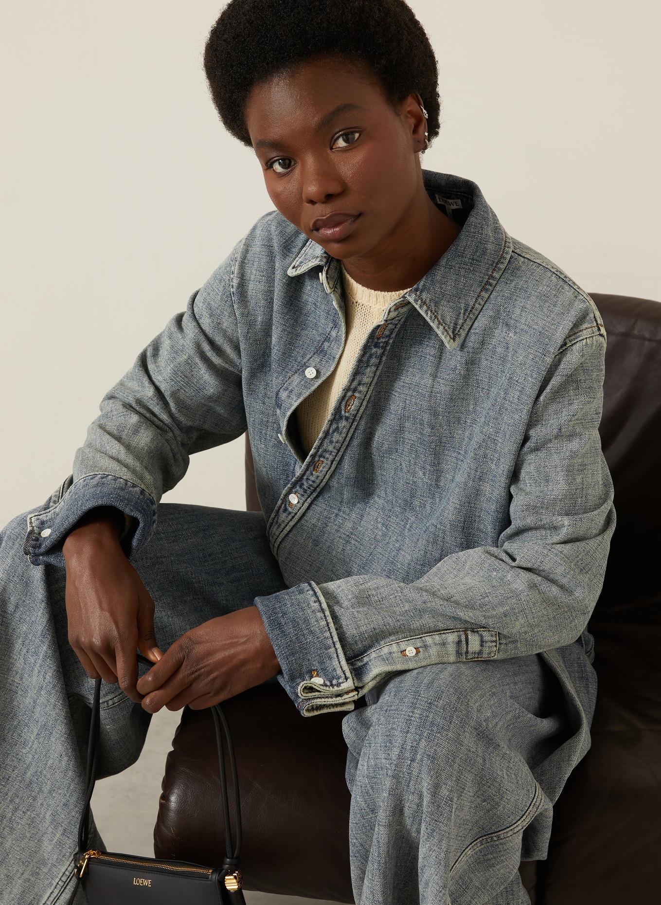 LOEWE spijkerjasje: 6395 WASHED DENIM