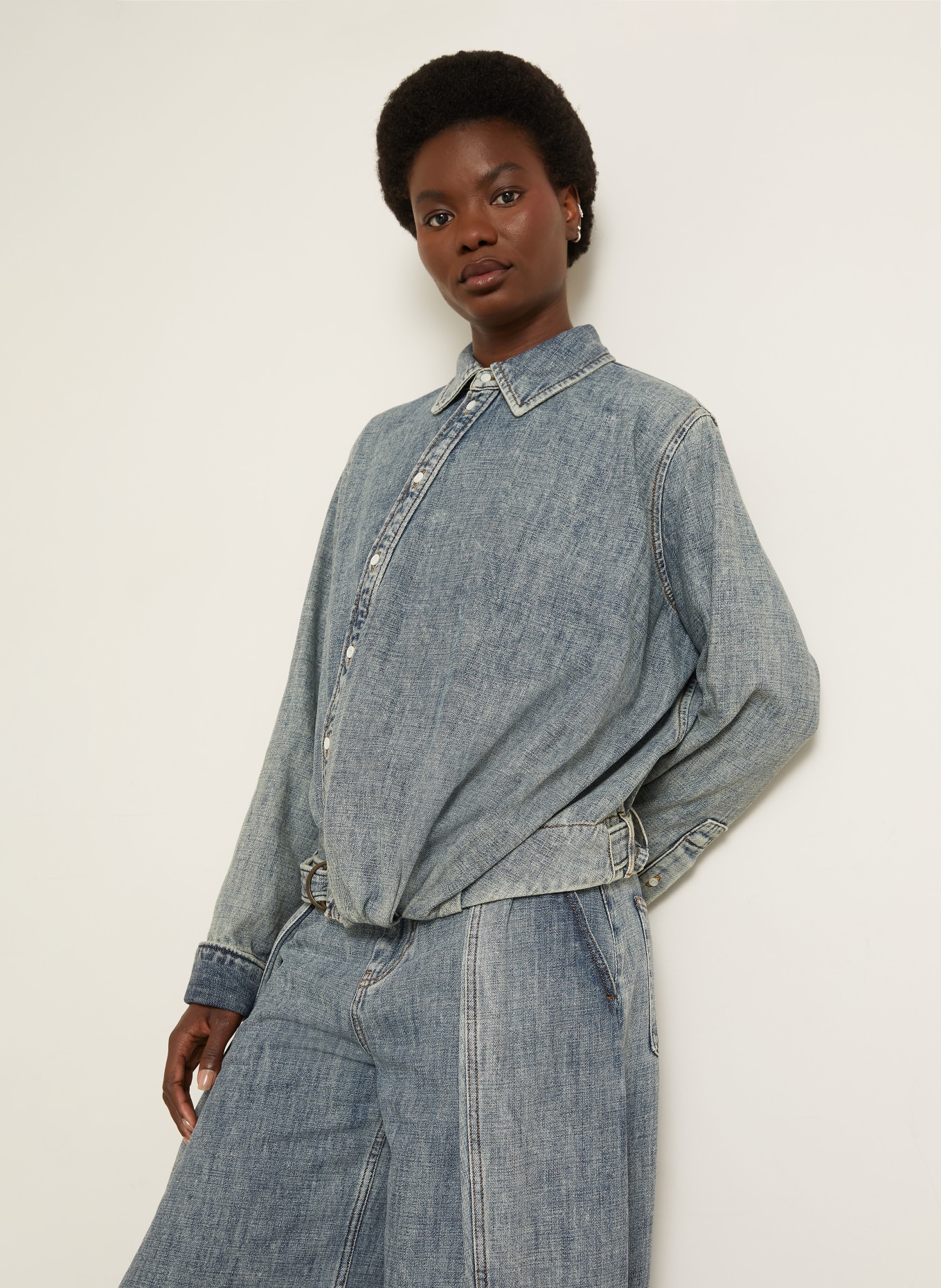 LOEWE spijkerjasje: 6395 WASHED DENIM