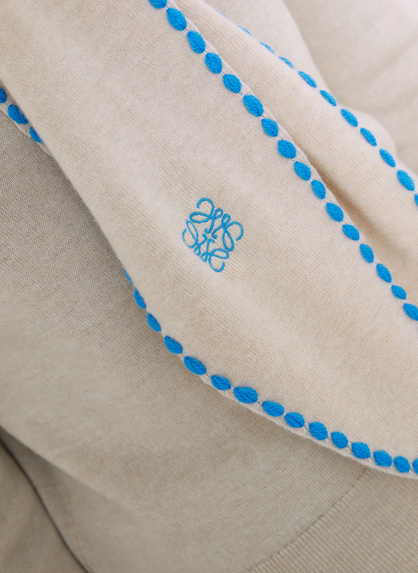 LOEWE Pullover: BEIGE / BLAU