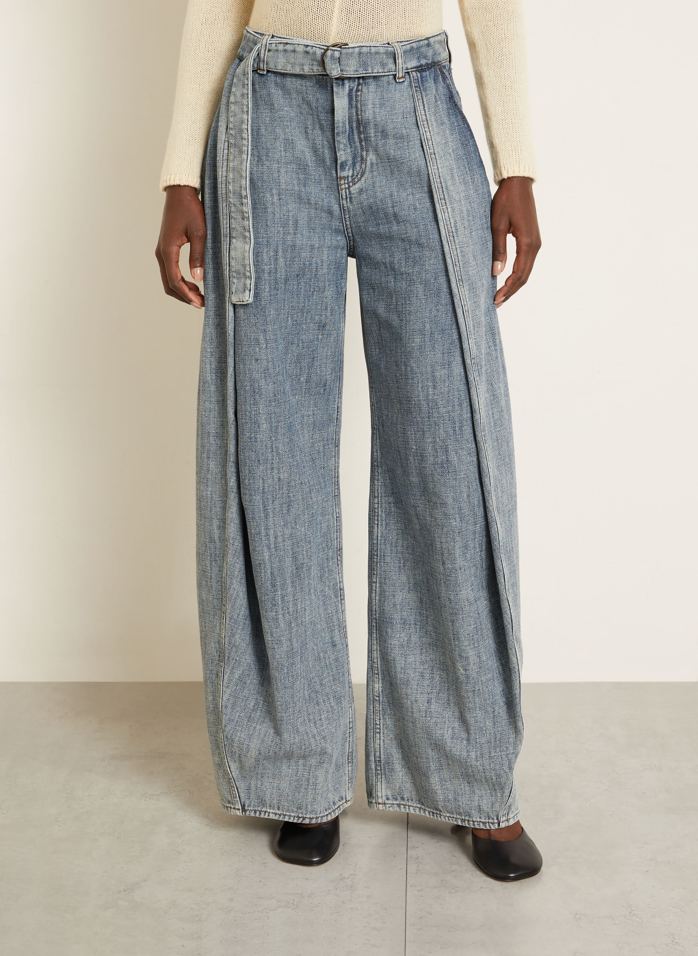 LOEWE Jeans met wijde pijpen: 6395 WASHED DENIM