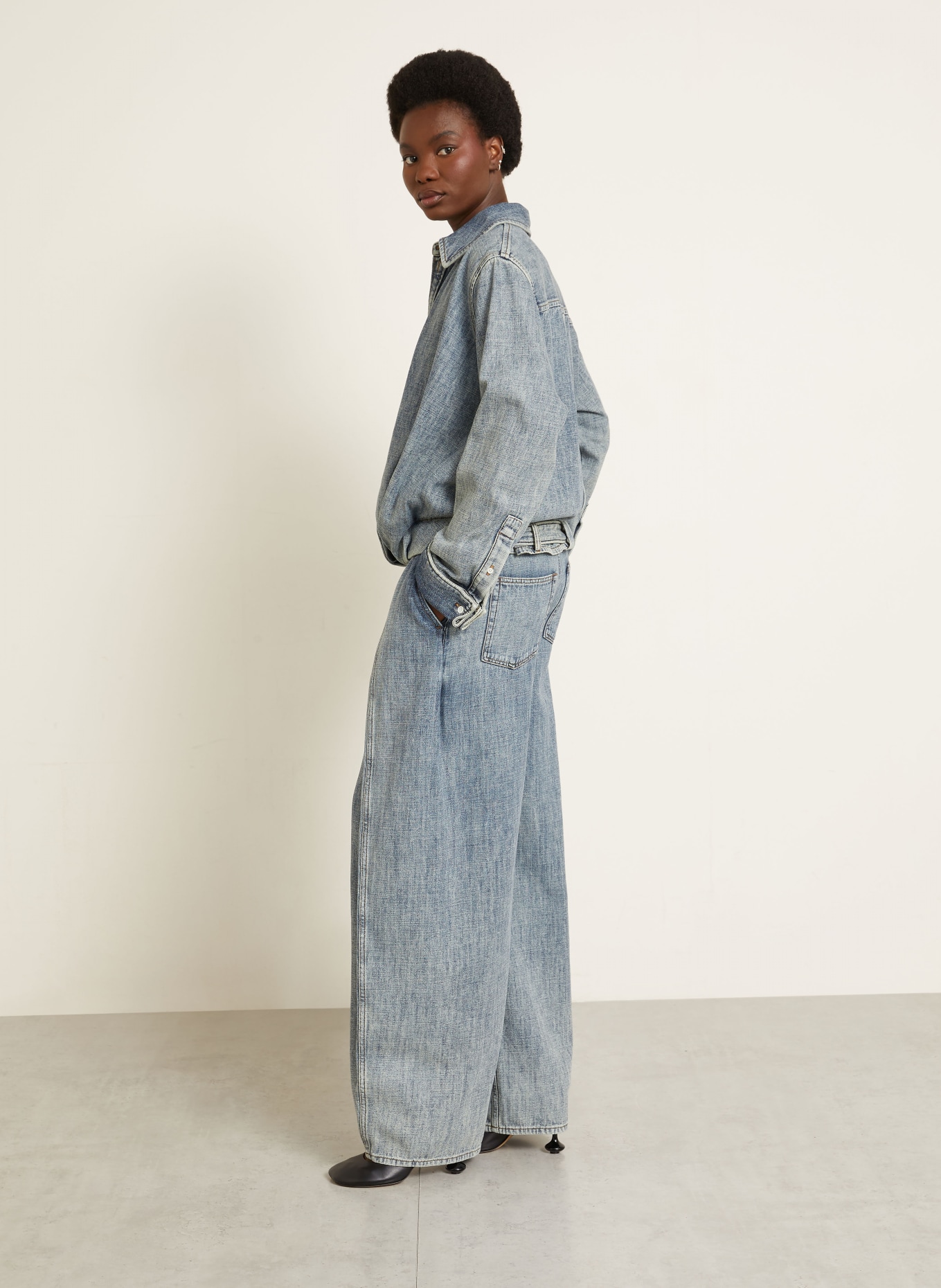 LOEWE Jeans met wijde pijpen: 6395 WASHED DENIM