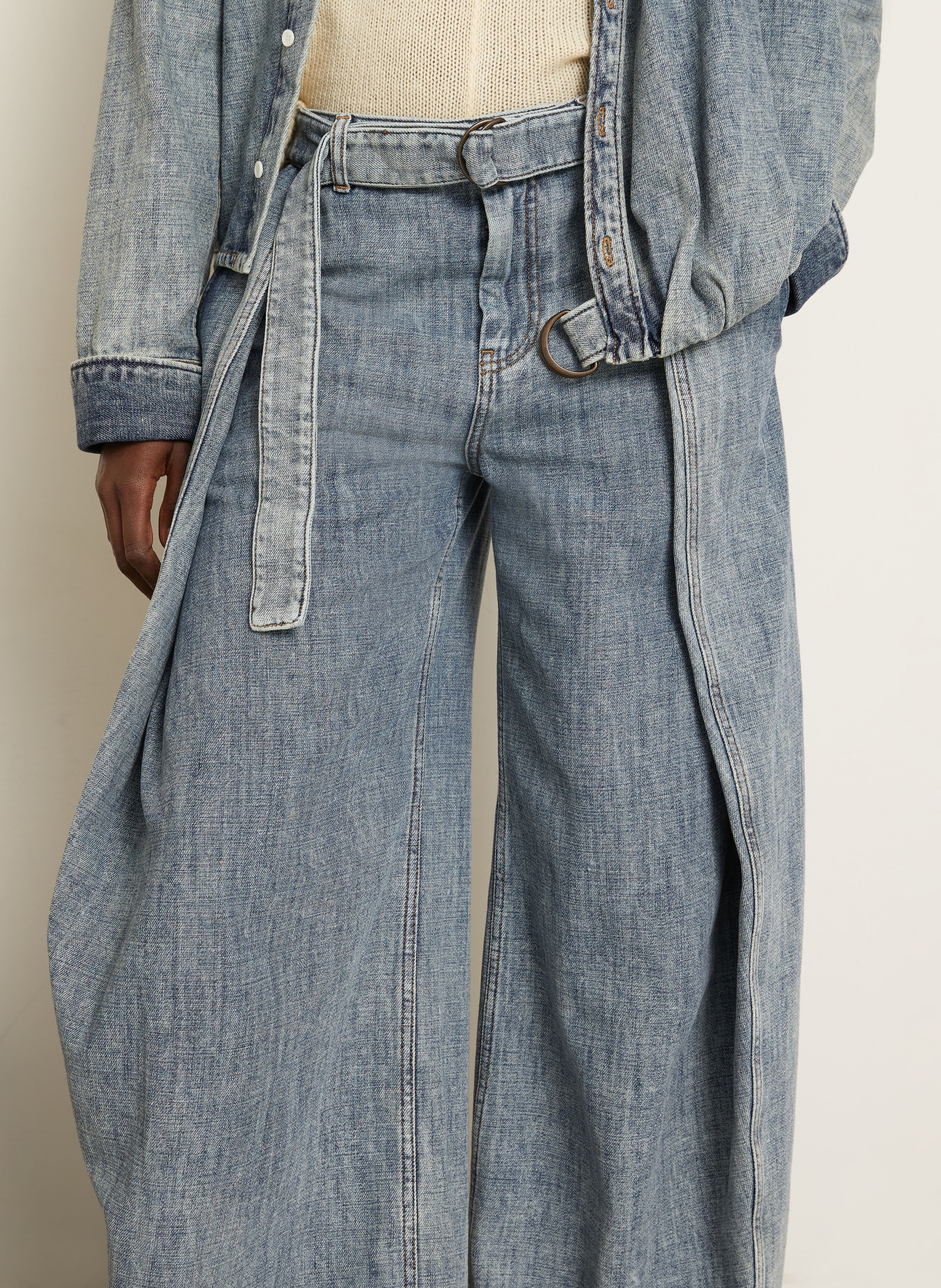 LOEWE Jeans met wijde pijpen: 6395 WASHED DENIM