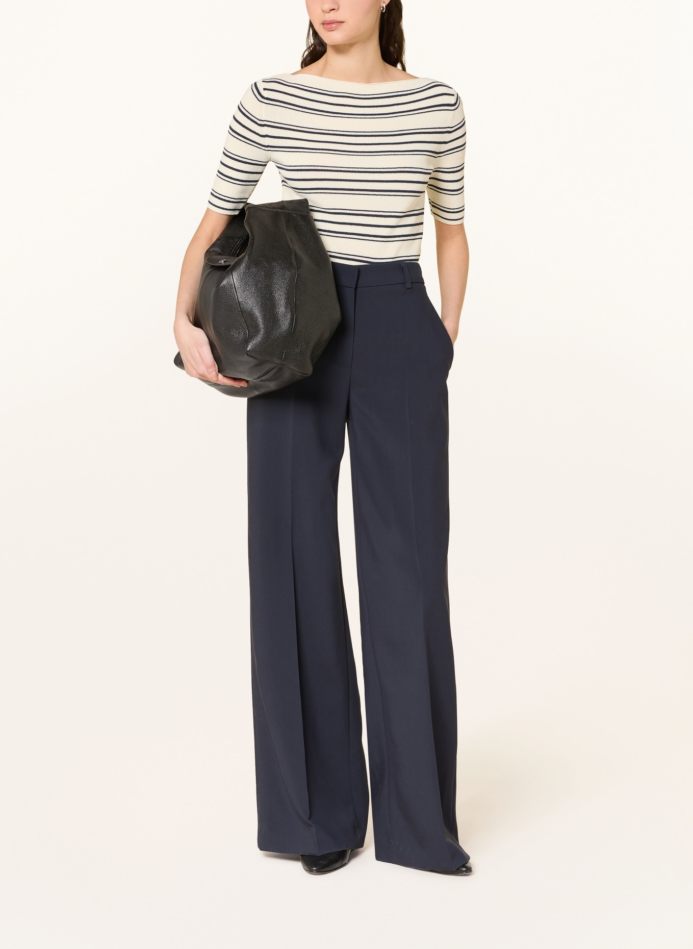 MAX & Co. Strickshirt PASSATA: CREME / DUNKELBLAU