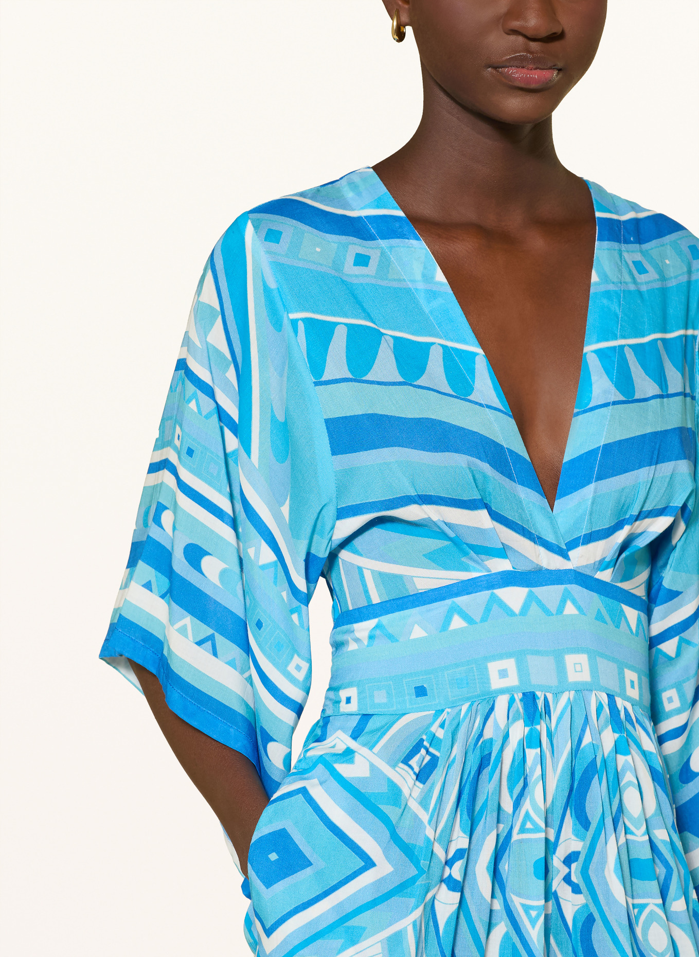 MISS JUNE kombinezon: TURKUSOWY / NIEBIESKI / BIAŁY