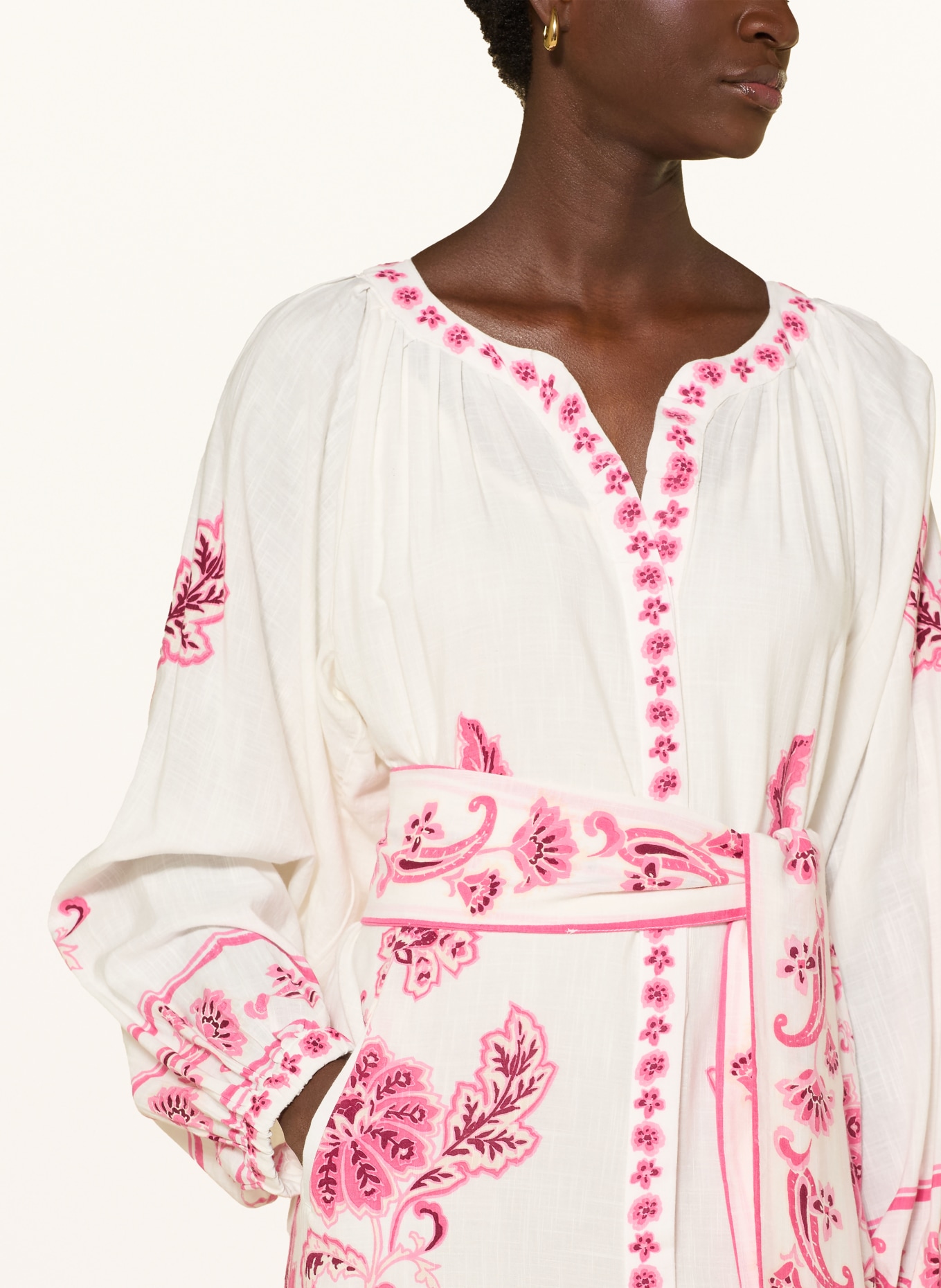 MISS JUNE Šaty DANA: BÍLÁ / RŮŽOVÁ