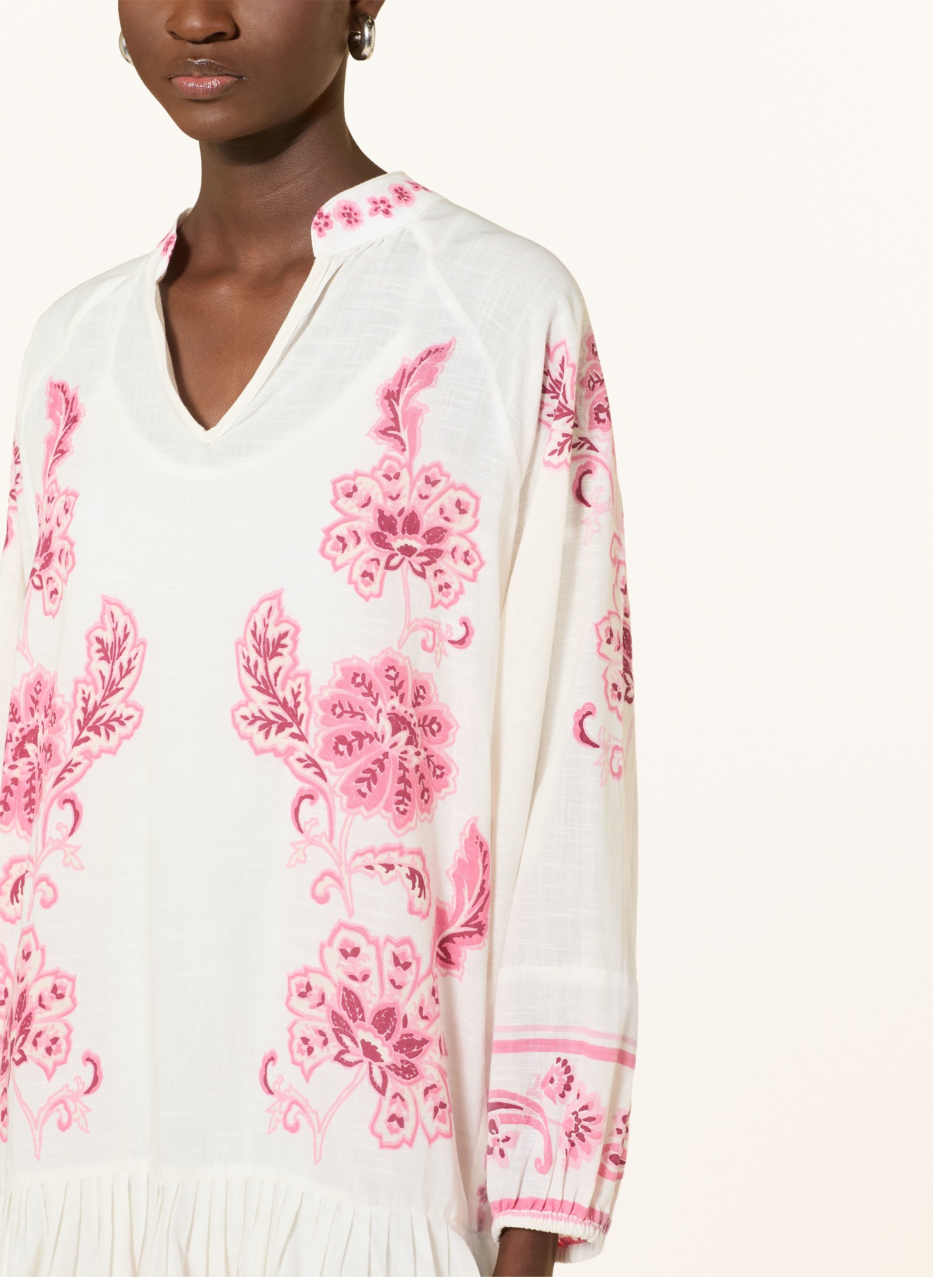 MISS JUNE Robe ANIKA: ROSE FUCHSIA / ROSE / CRÈME