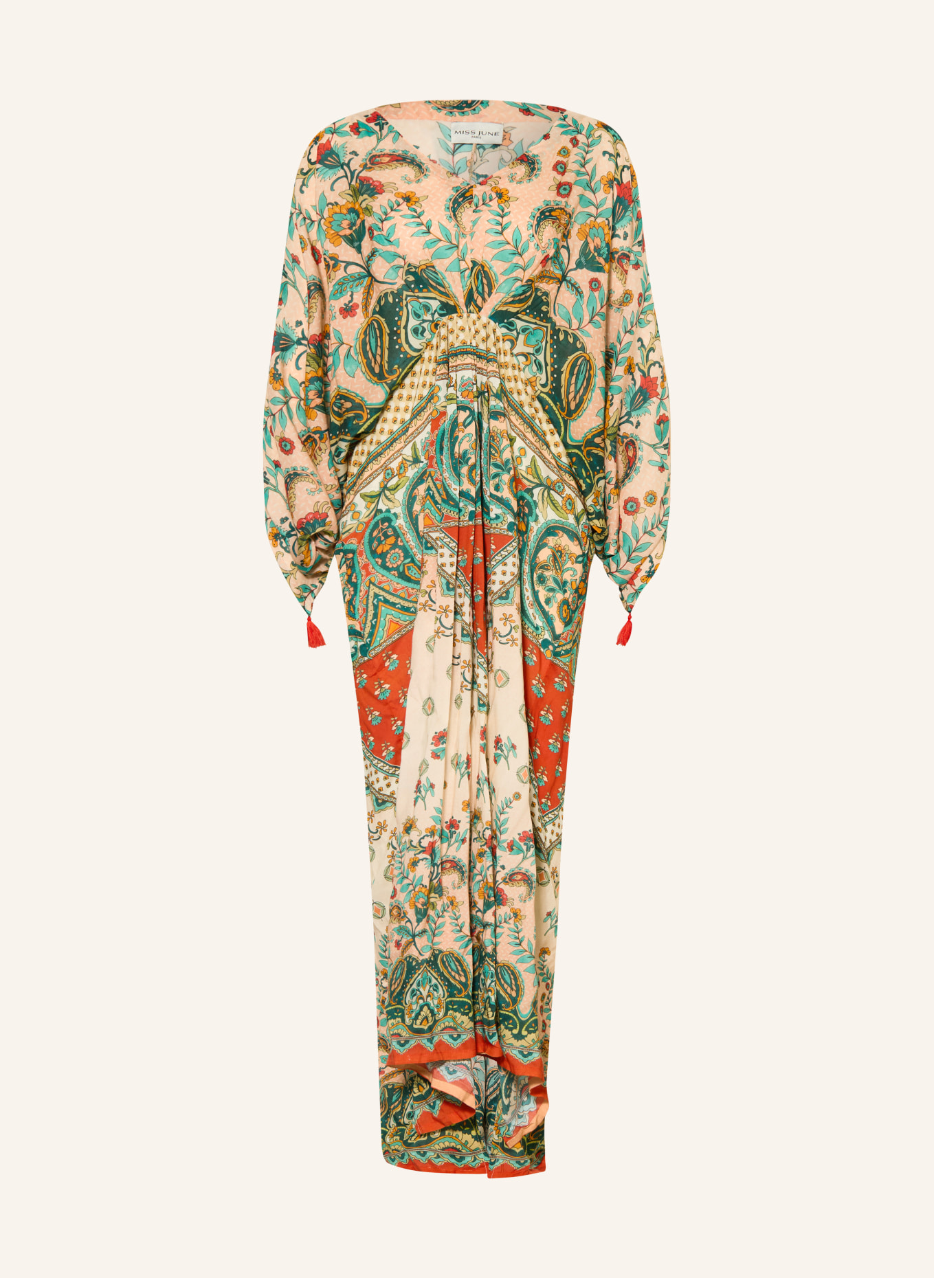 MISS JUNE Kaftan JORDANA: RŮŽOVÁ / ČERVENÁ / ZELENÁ