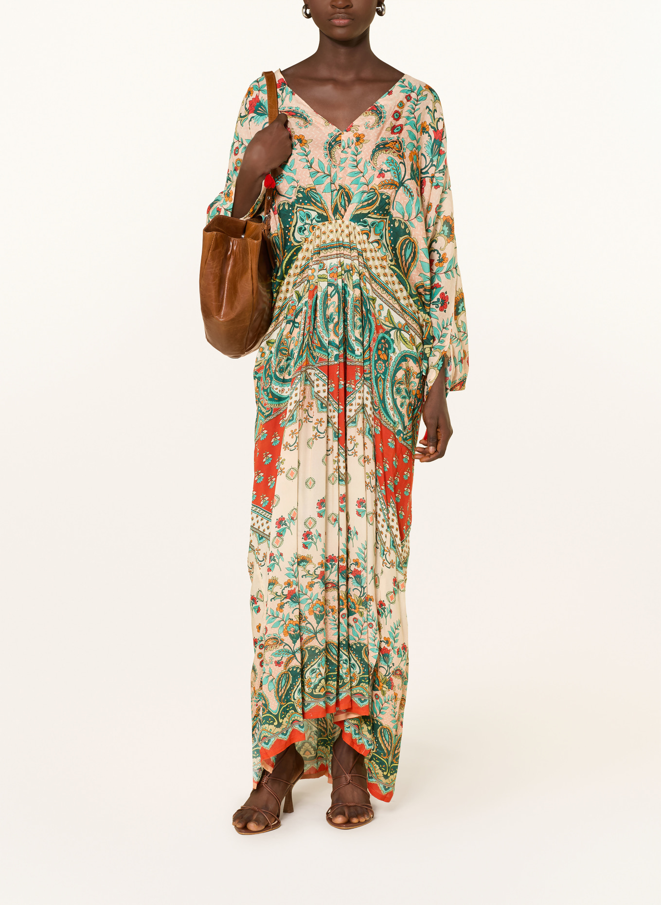 MISS JUNE Kaftan JORDANA: RŮŽOVÁ / ČERVENÁ / ZELENÁ