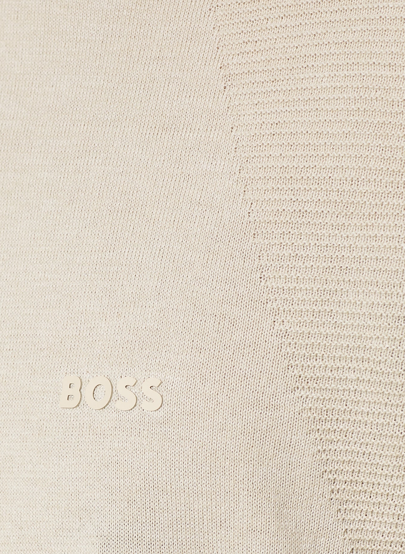 BOSS Gebreid shirt MOMENTUM-LITE: BEIGE