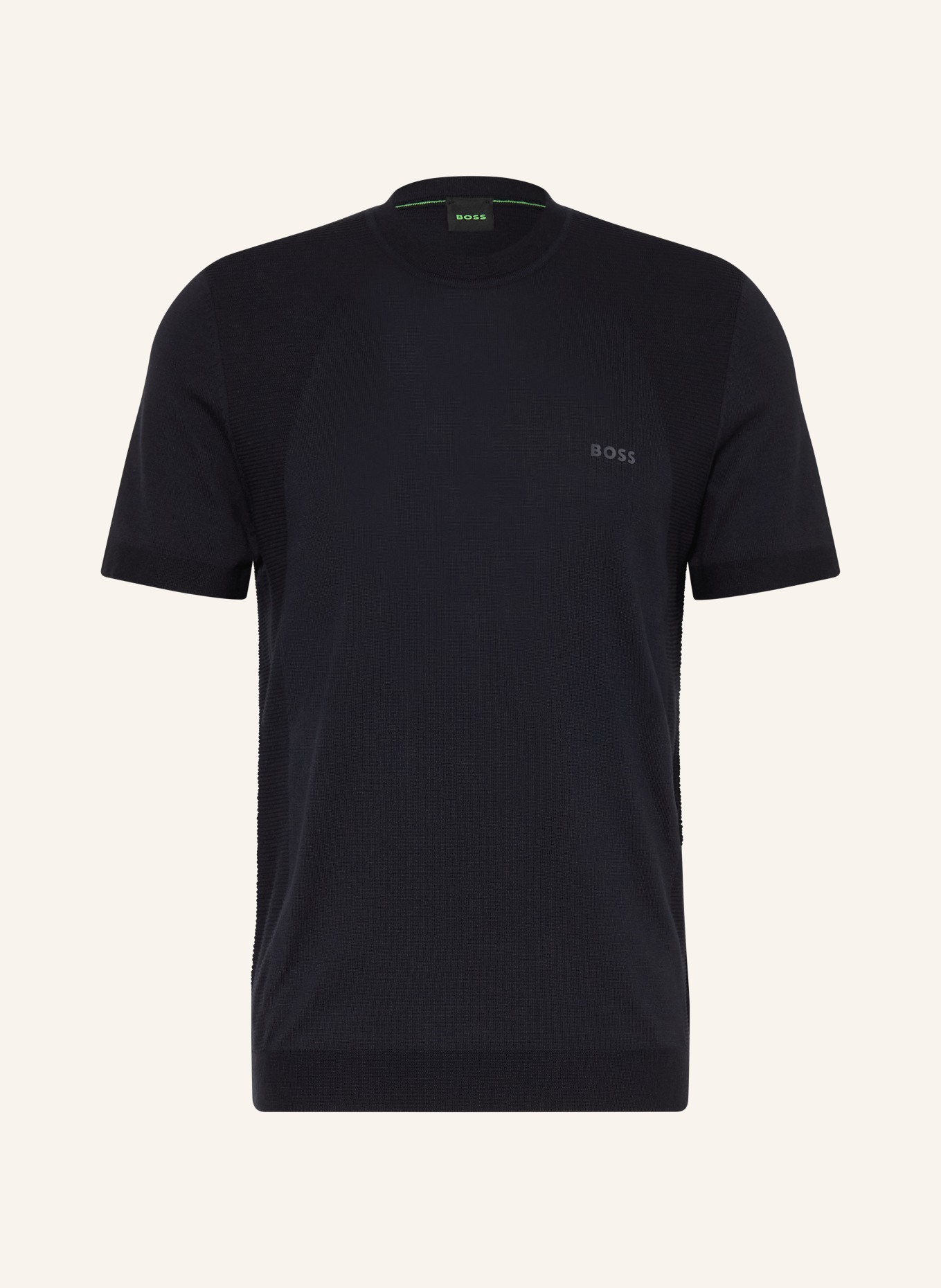 BOSS Strickshirt MOMENTUM-LITE: DUNKELBLAU