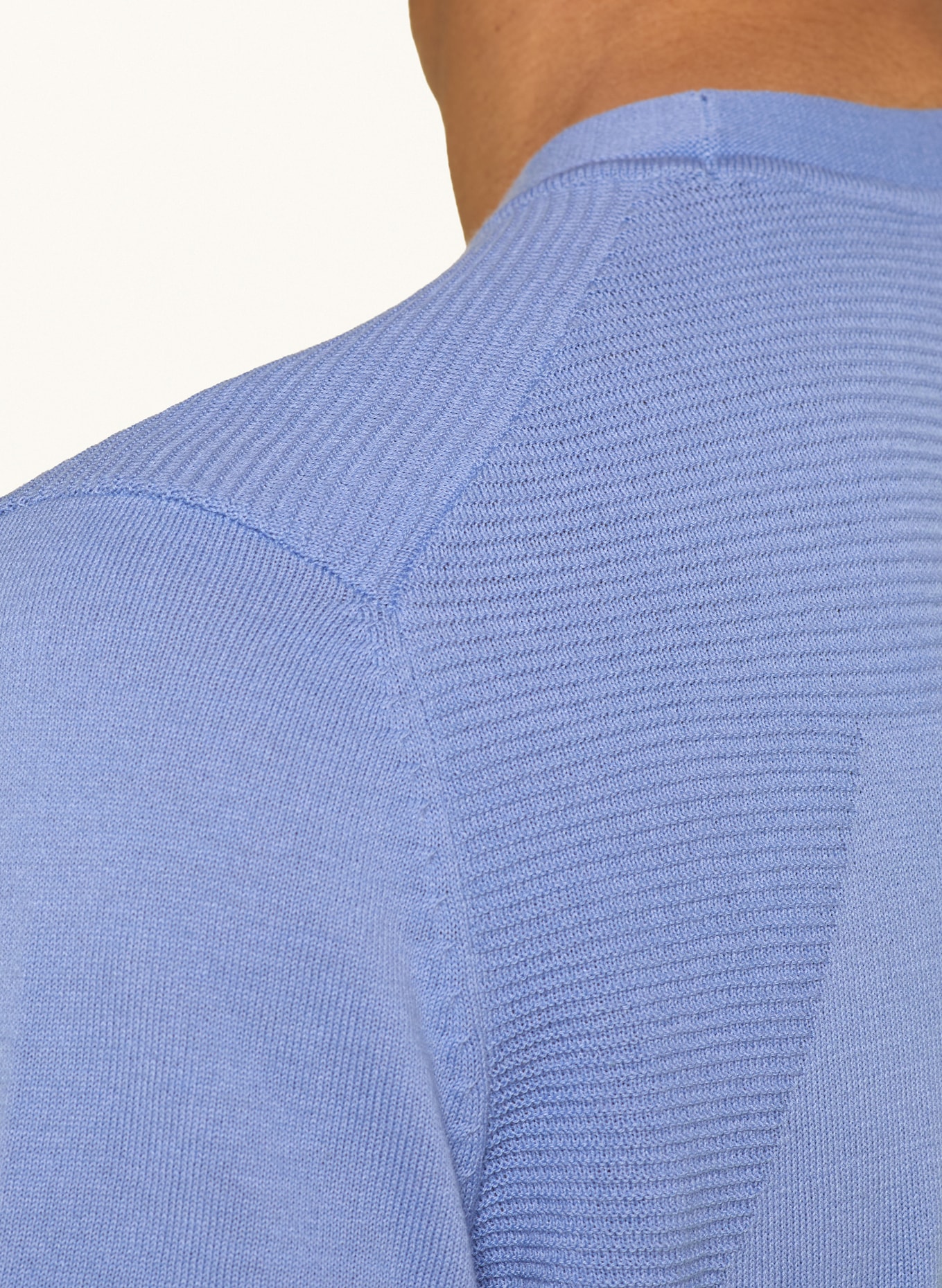 BOSS Gebreid shirt MOMENTUM-LITE: BLAUW