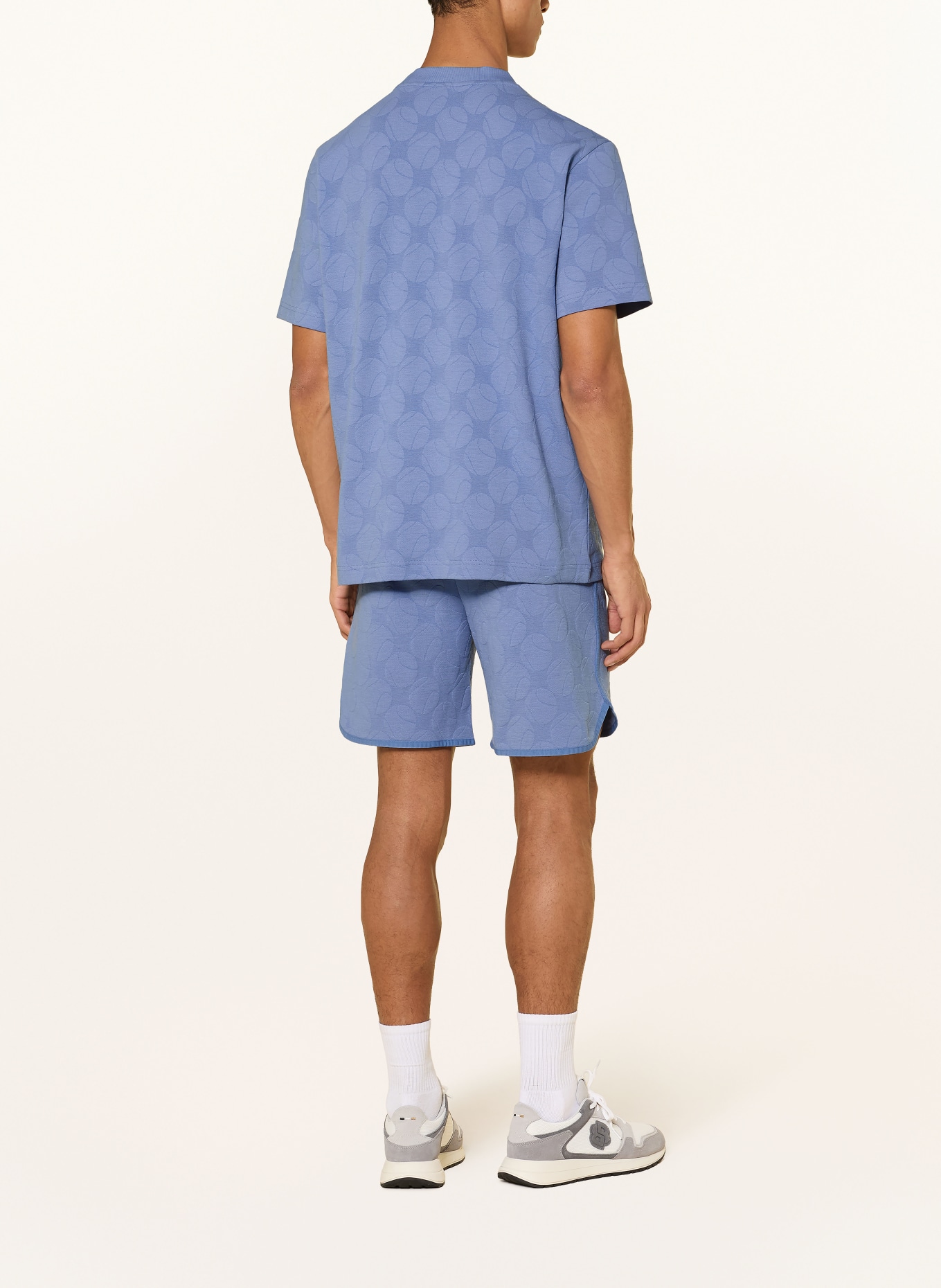 BOSS T-shirt MEMBER: LICHTBLAUW / ZWART