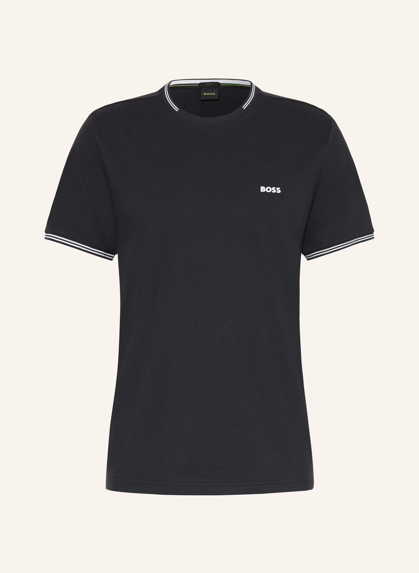 BOSS T-Shirt TAUL: DUNKELBLAU / WEISS