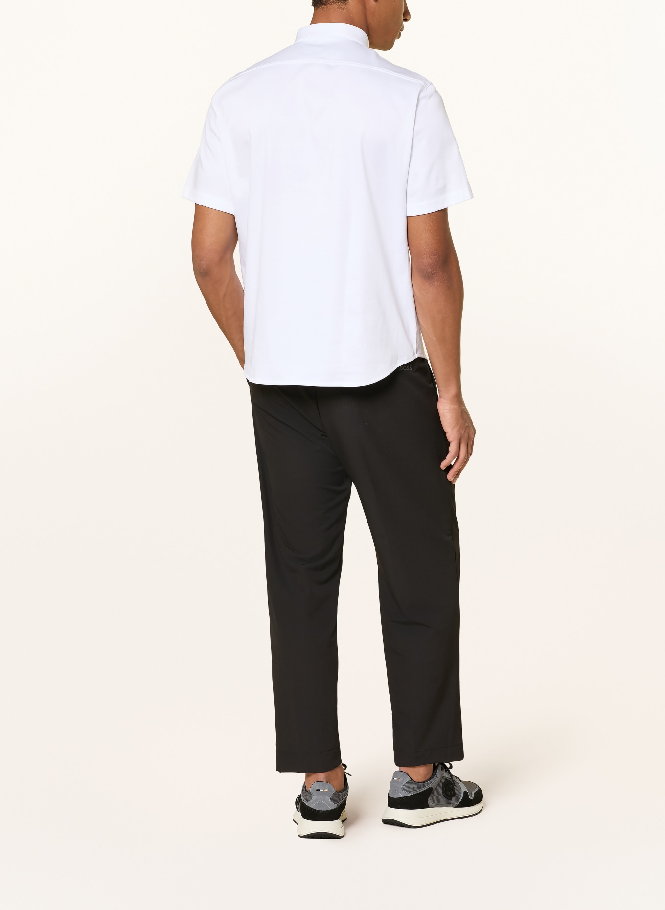 BOSS Chemise à manches courtes ST_MOTION S Regular Fit en jersey: BLANC