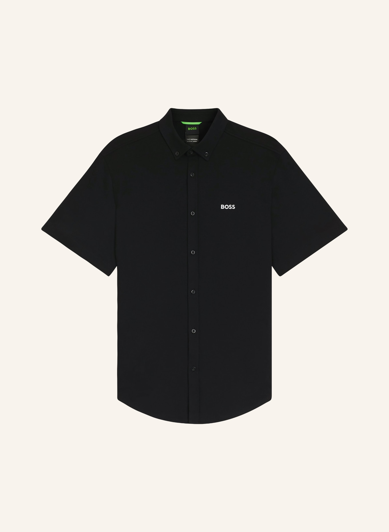 BOSS Koszula z krótkim rękawem ST_MOTION S Regular Fit z dżerseju: CZARNY