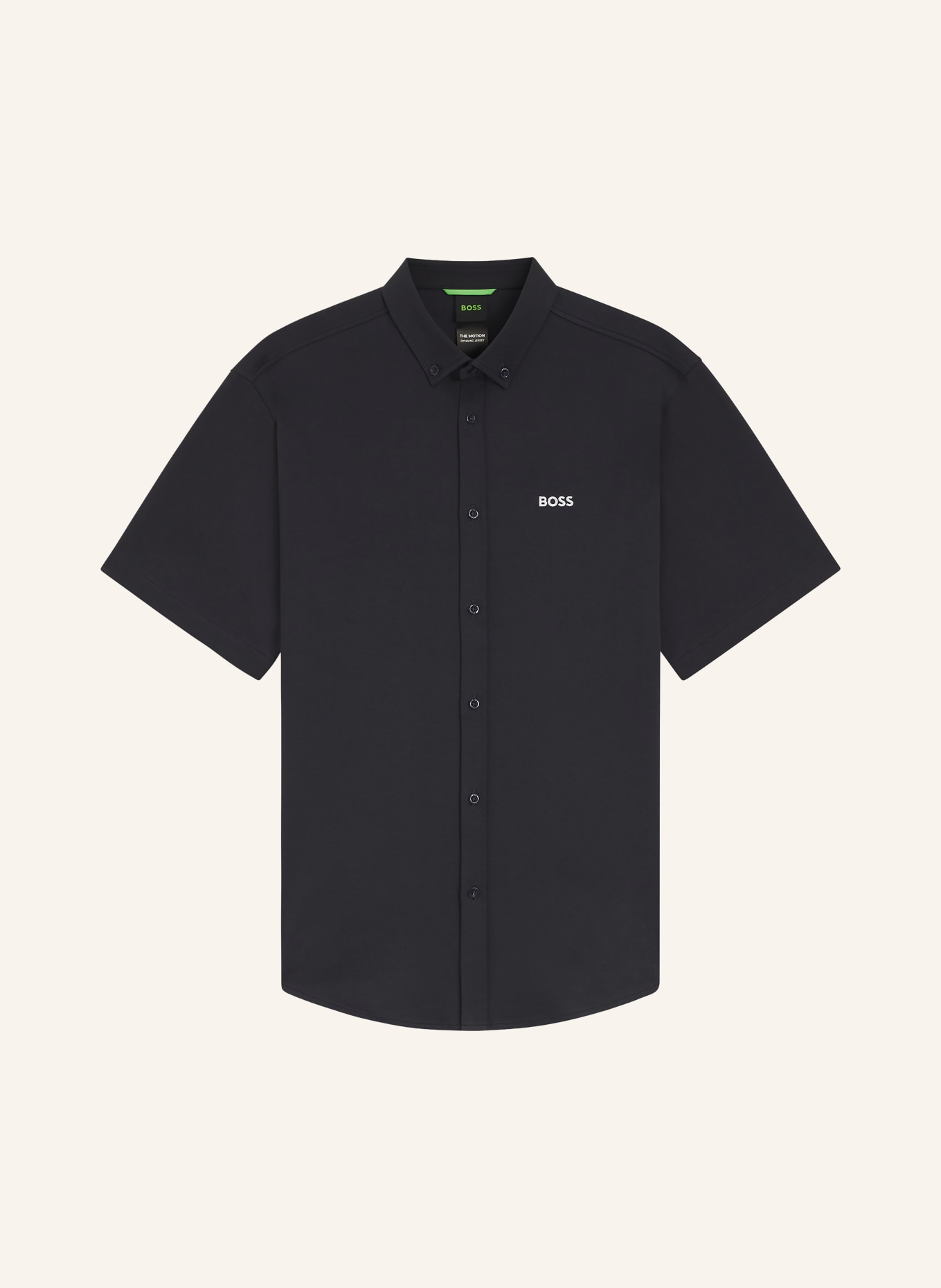 BOSS Koszula z krótkim rękawem ST_MOTION S Regular Fit z dżerseju: GRANATOWY