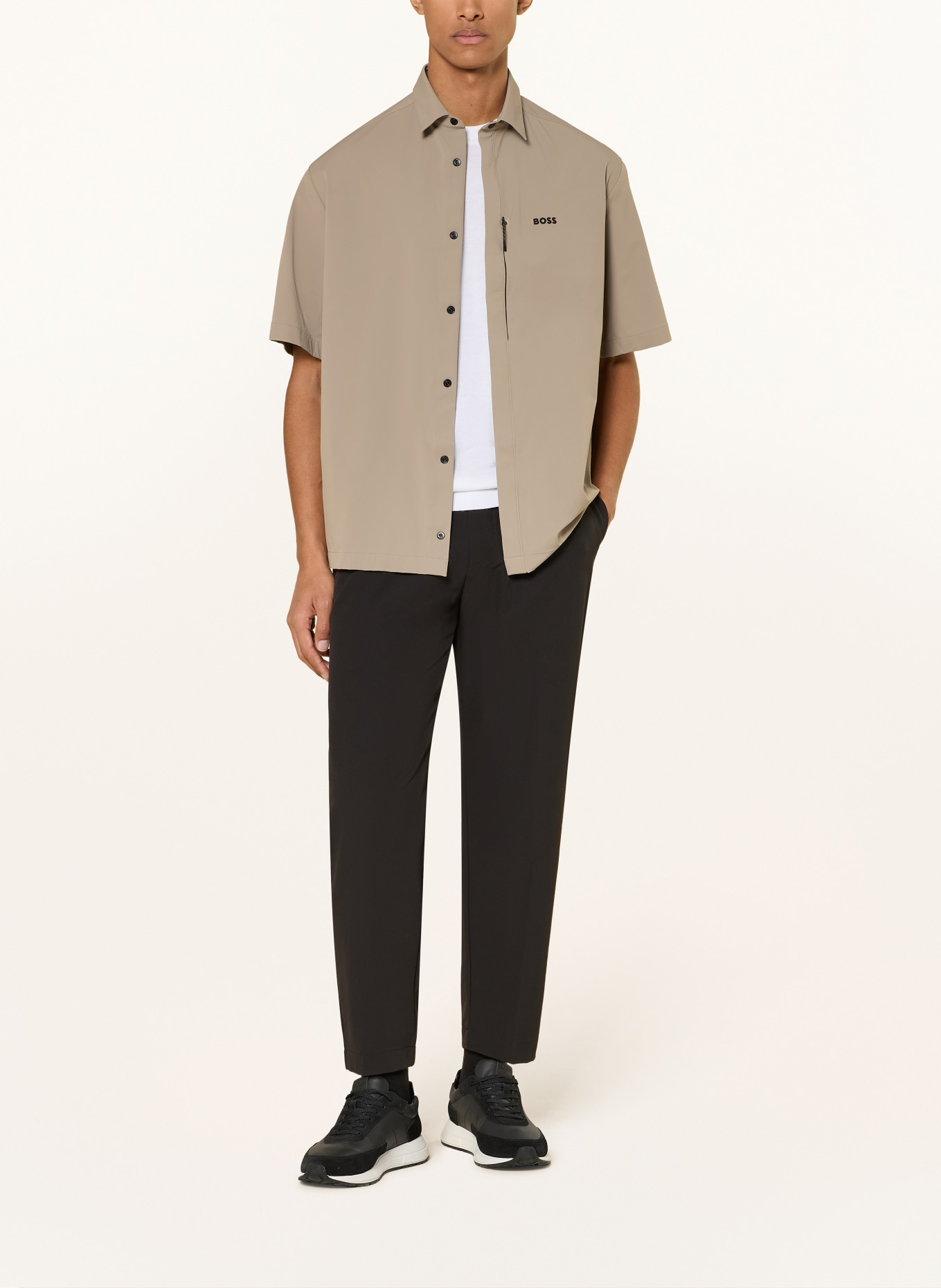 BOSS Overhemd TERRACE Comfort Fit: LICHTBRUIN