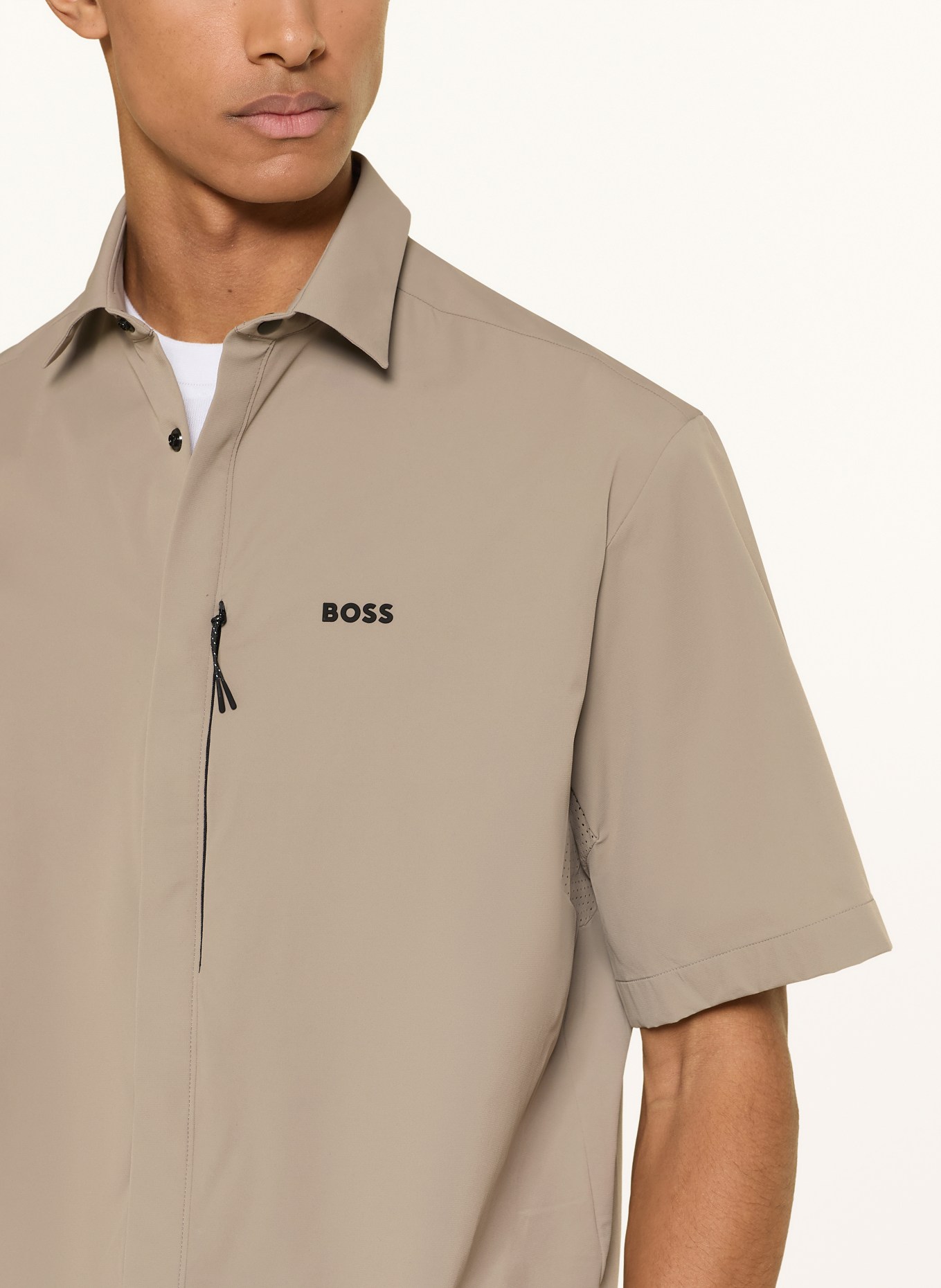 BOSS Overhemd TERRACE Comfort Fit: LICHTBRUIN