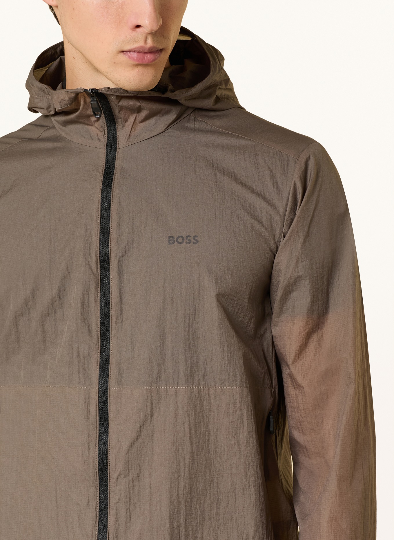 BOSS Funktionsjacke AIRYNIX: DUNKELBRAUN