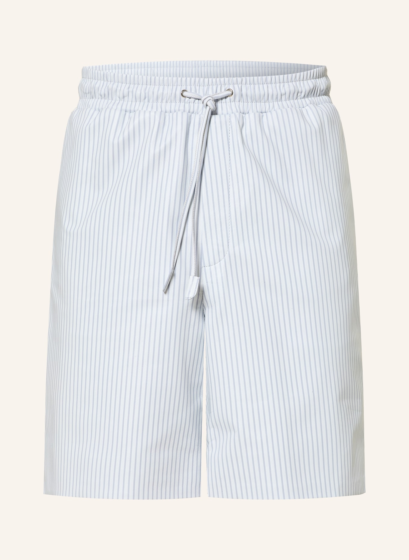 ARMA Short en cuir PACIFIC: BLEU GRIS / BLANC