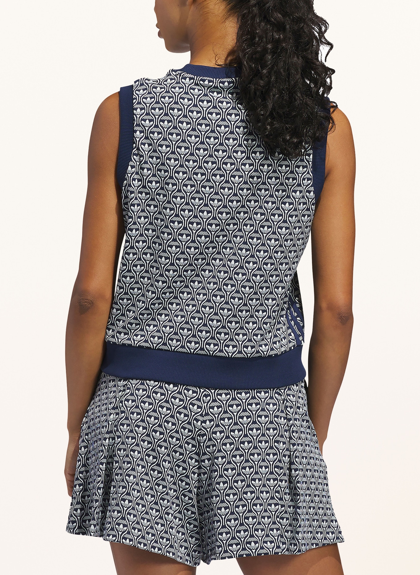 adidas Originals Vest ORIGINALS ALL OVER: DONKERBLAUW / CRÈME