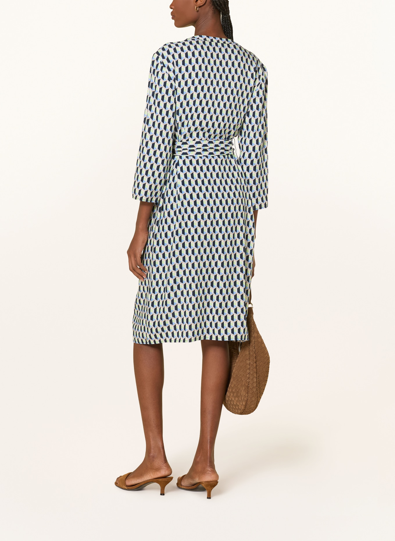 Betty Barclay Robe à manches 3/4: BLEU FONCÉ / VERT CLAIR / BLEU CLAIR