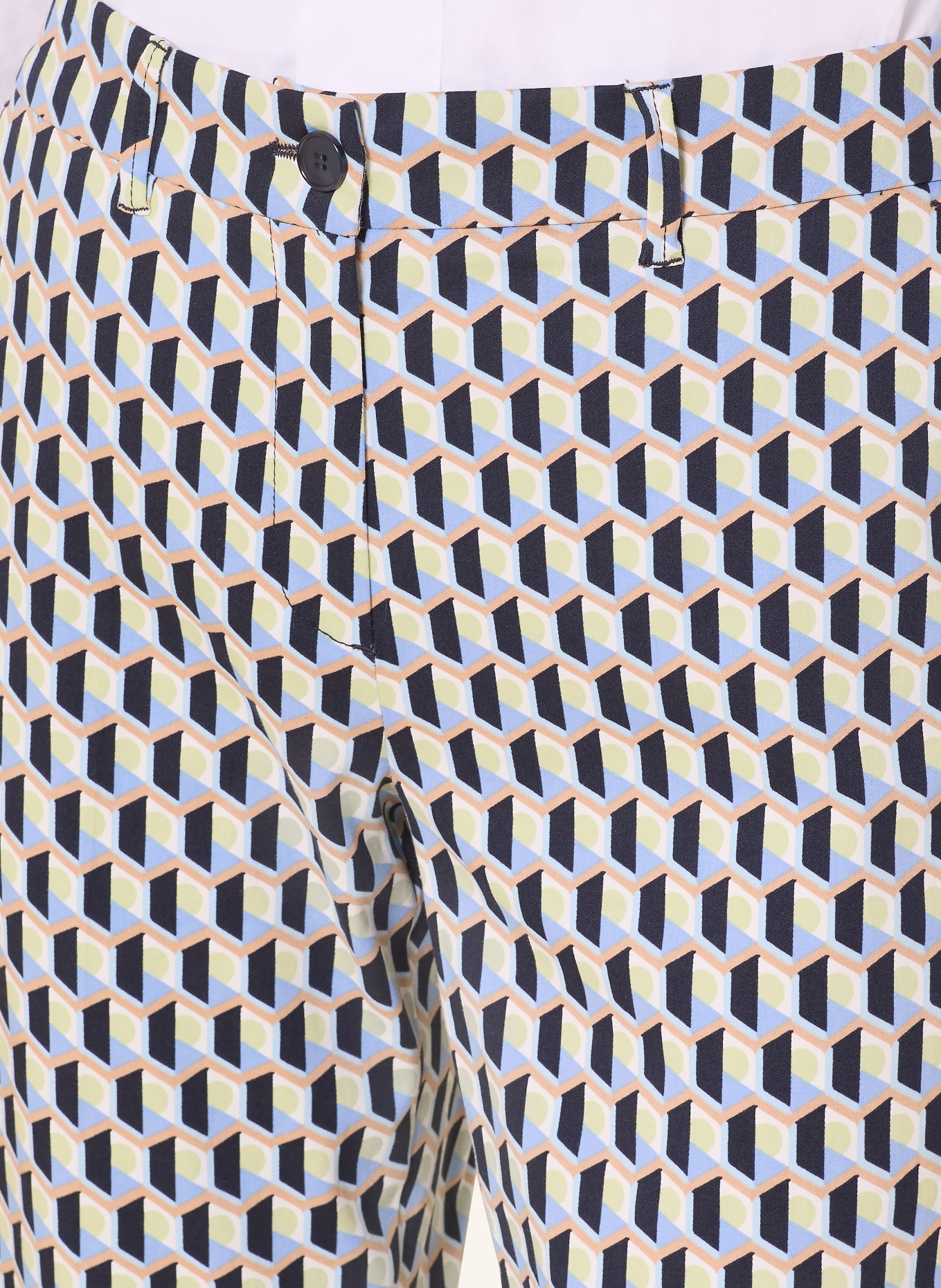 Betty Barclay 7/8-broek: DONKERBLAUW / LICHTGROEN / LICHTBLAUW