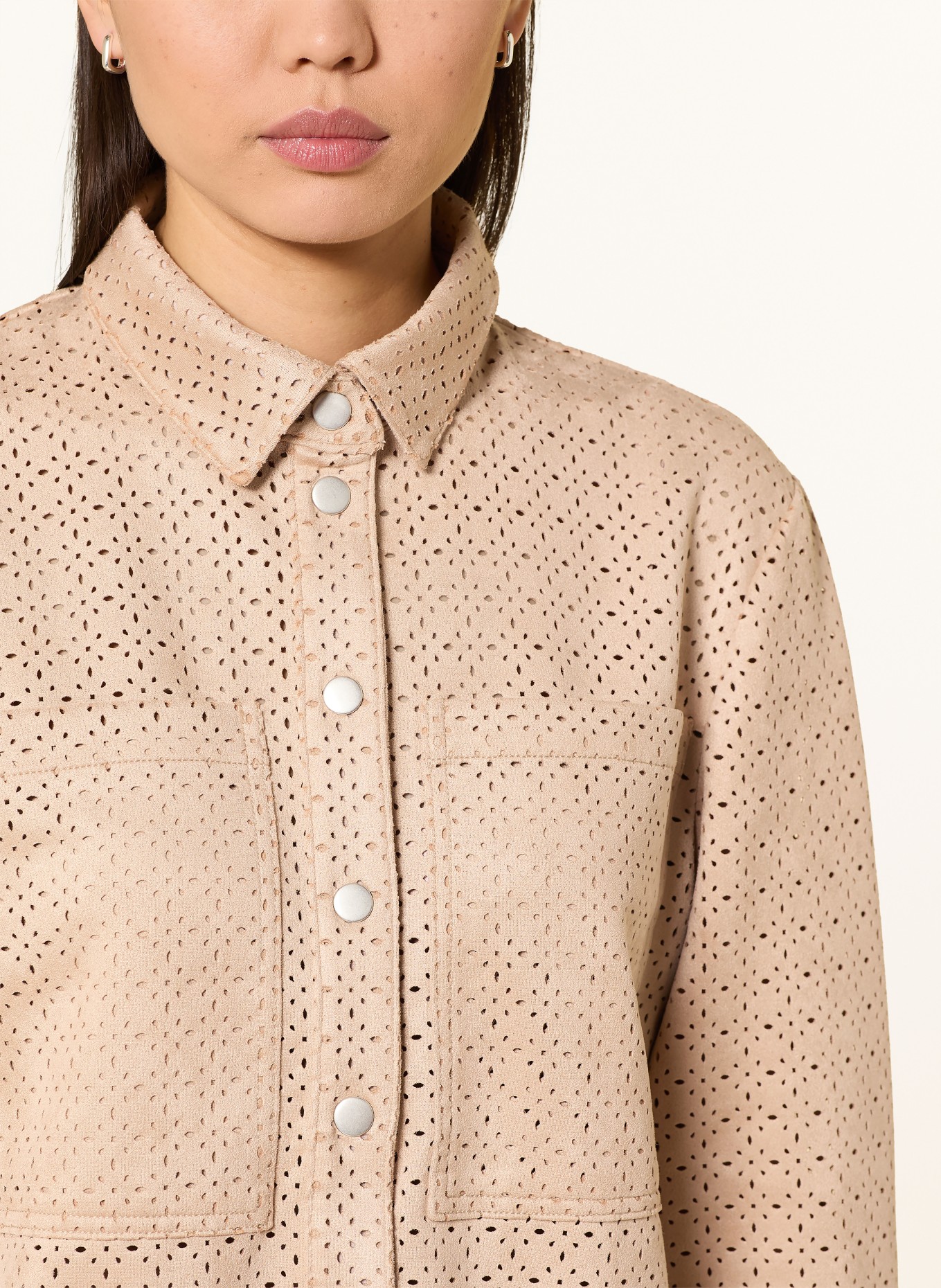 Betty Barclay Bluzka koszulowa imitująca skórę: BEŻOWY