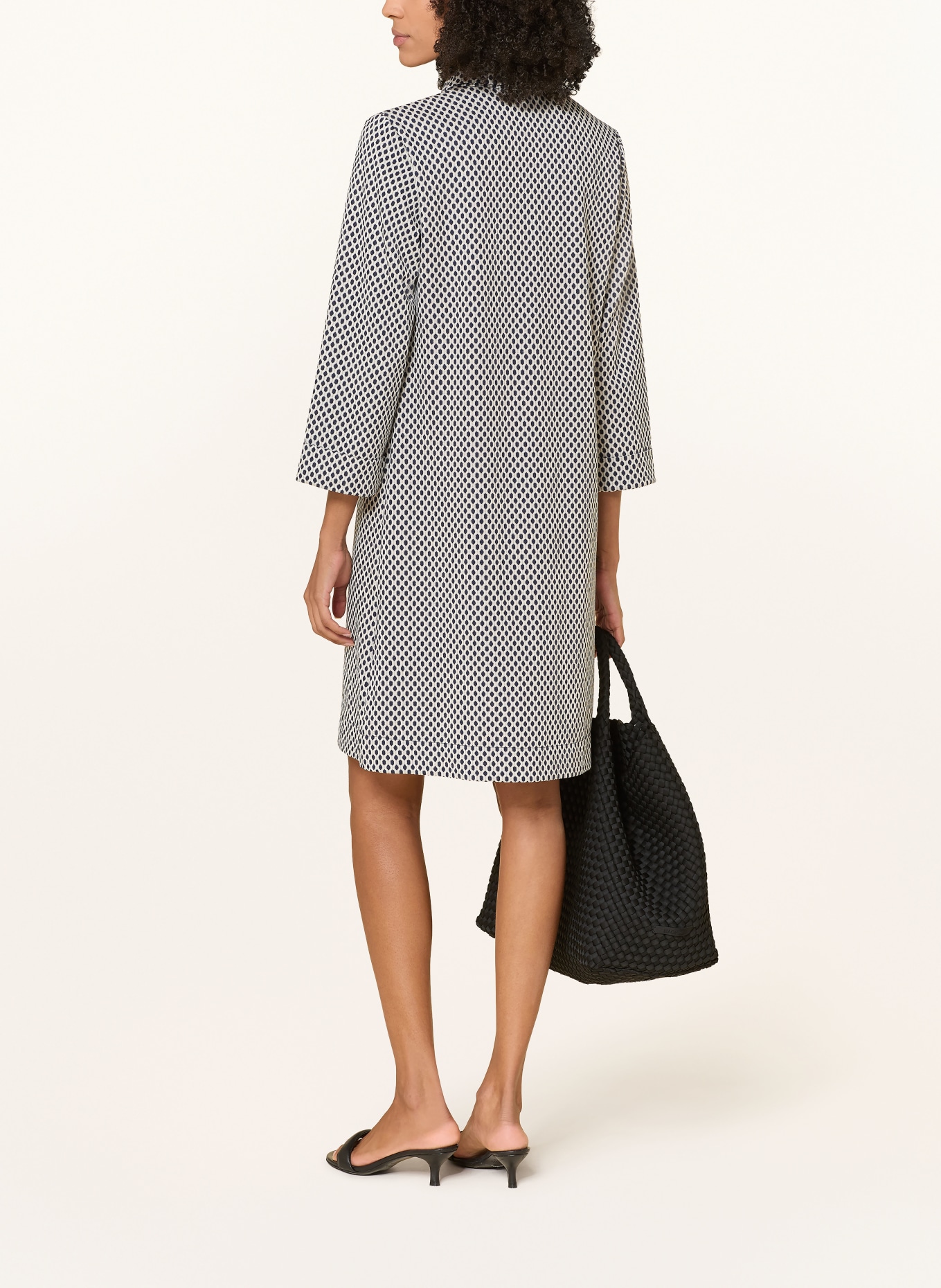 Betty Barclay Jurk met 3/4-mouwen: DONKERBLAUW / LICHTGRIJS / GRIJS