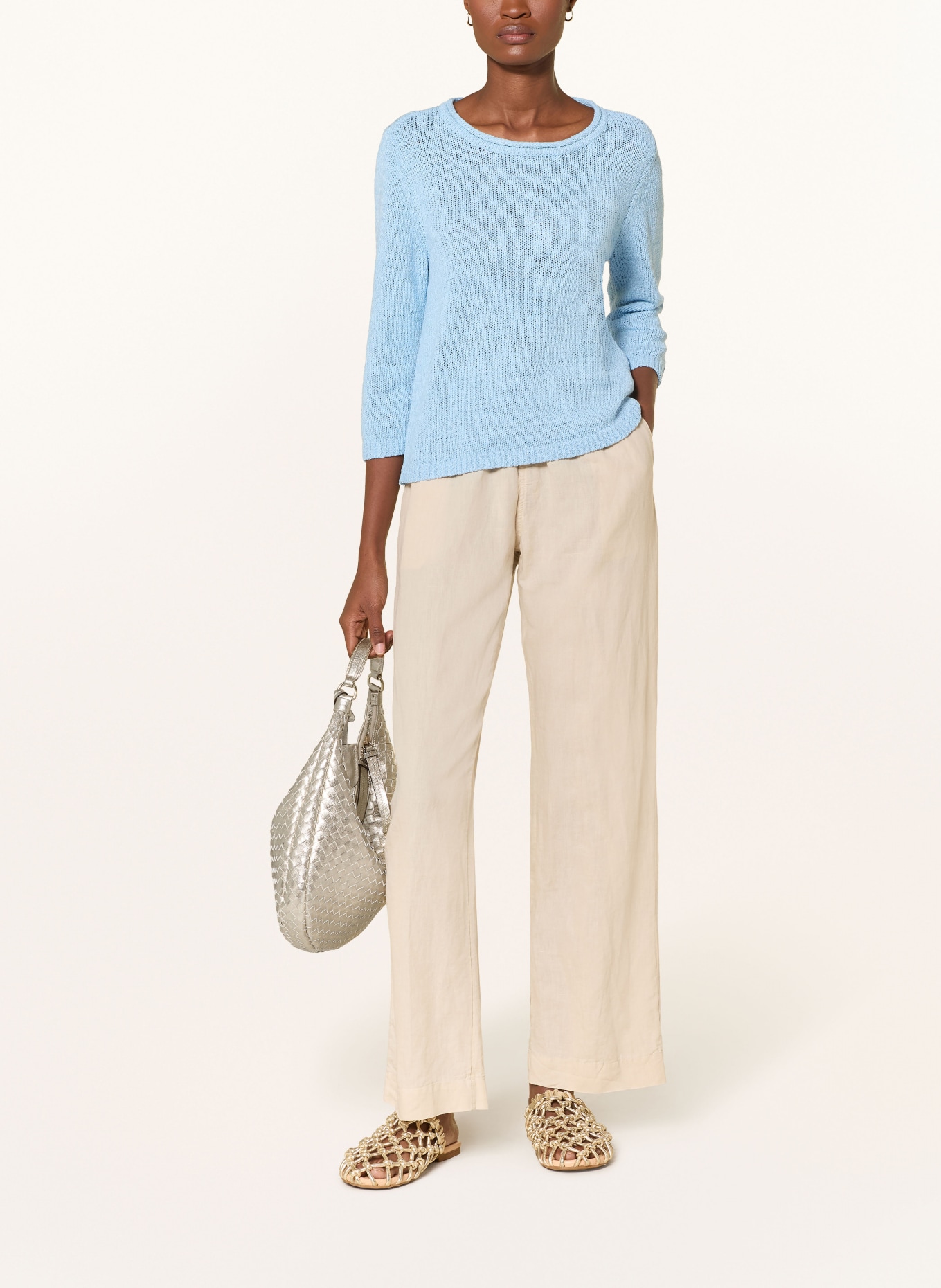 Betty Barclay Sweater with 3/4 sleeves: LIGHT BLUE