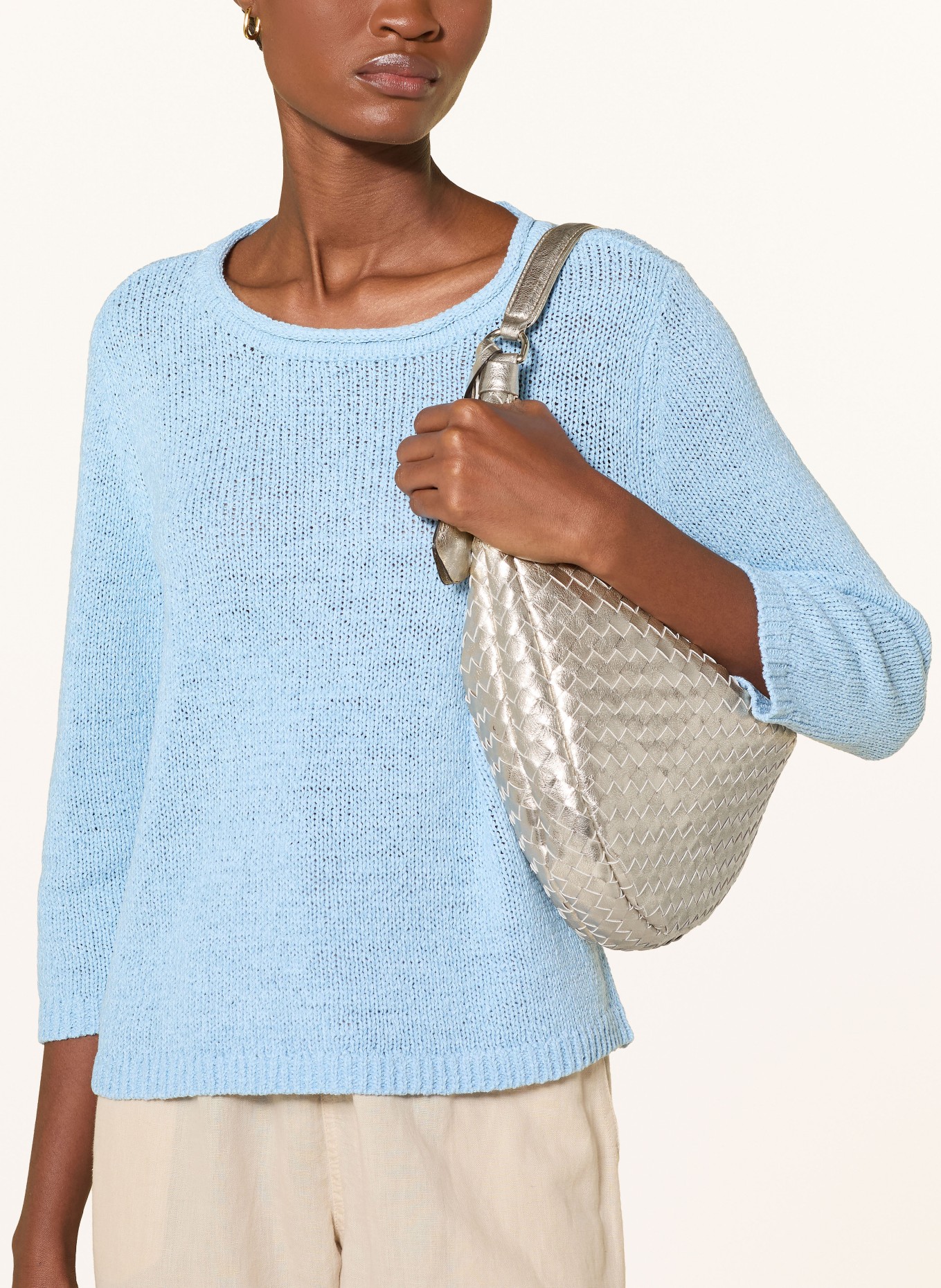 Betty Barclay Sweater with 3/4 sleeves: LIGHT BLUE