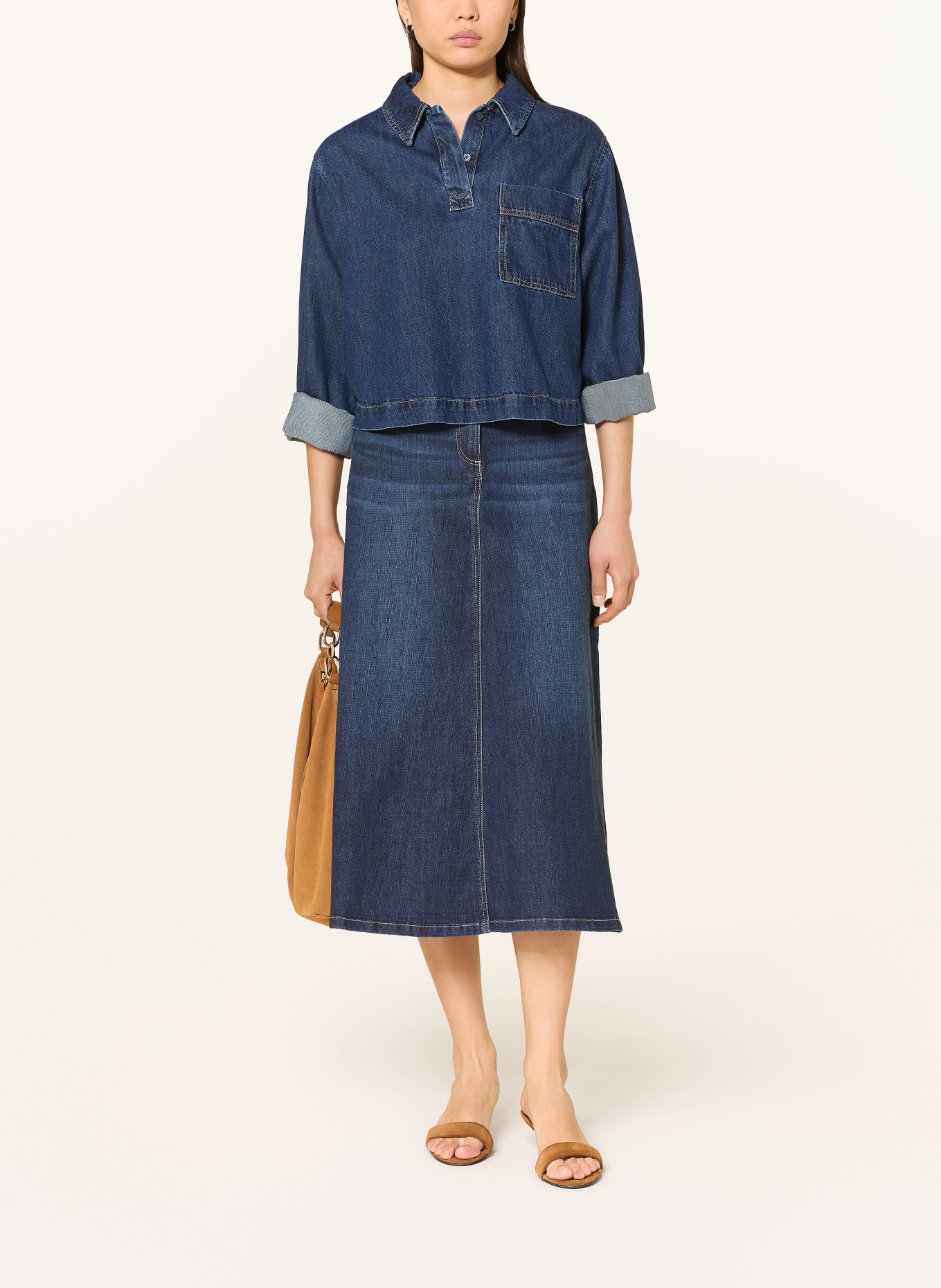 Betty Barclay jupe en jean: BLEU FONCÉ