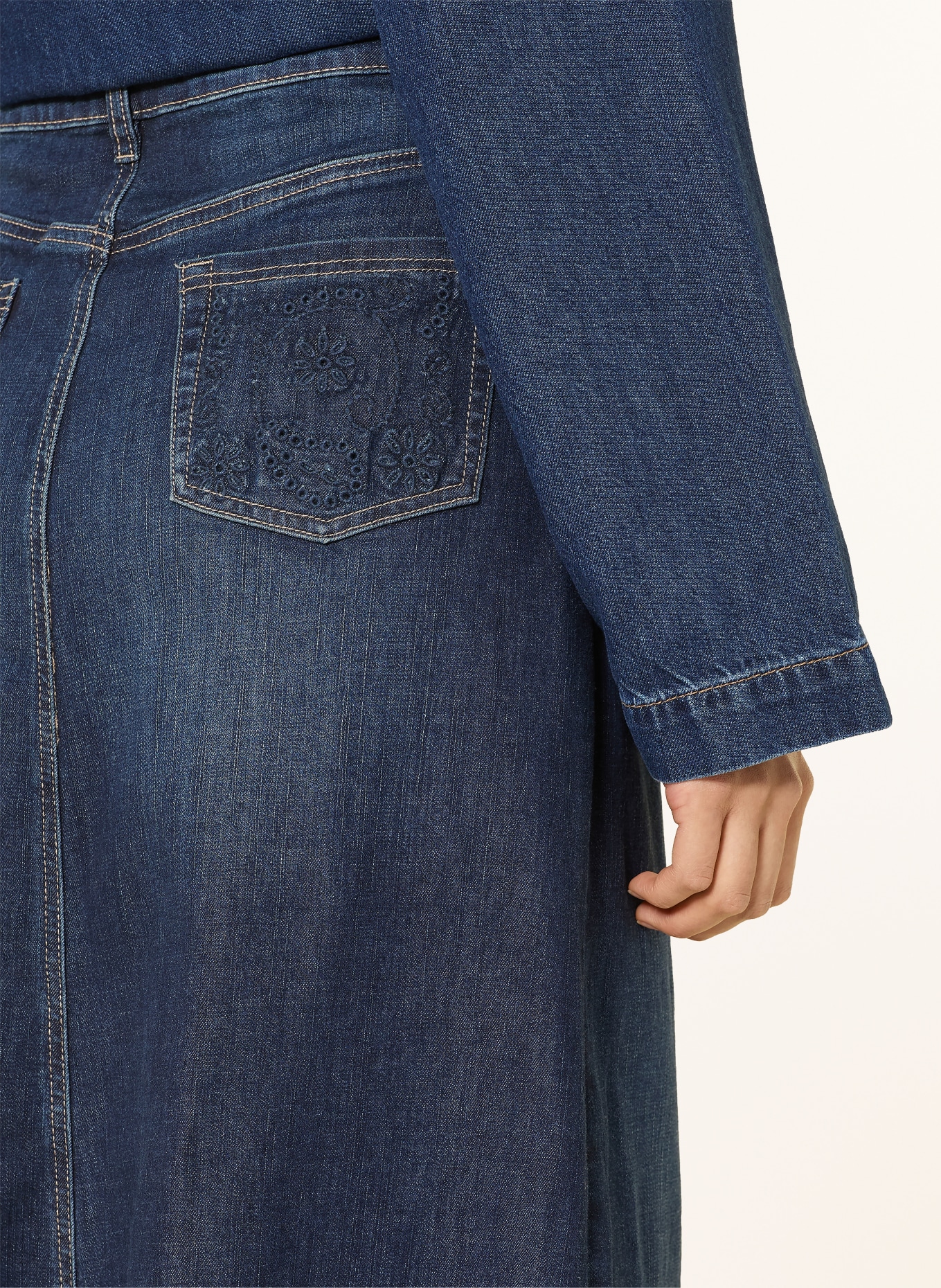 Betty Barclay jupe en jean: BLEU FONCÉ